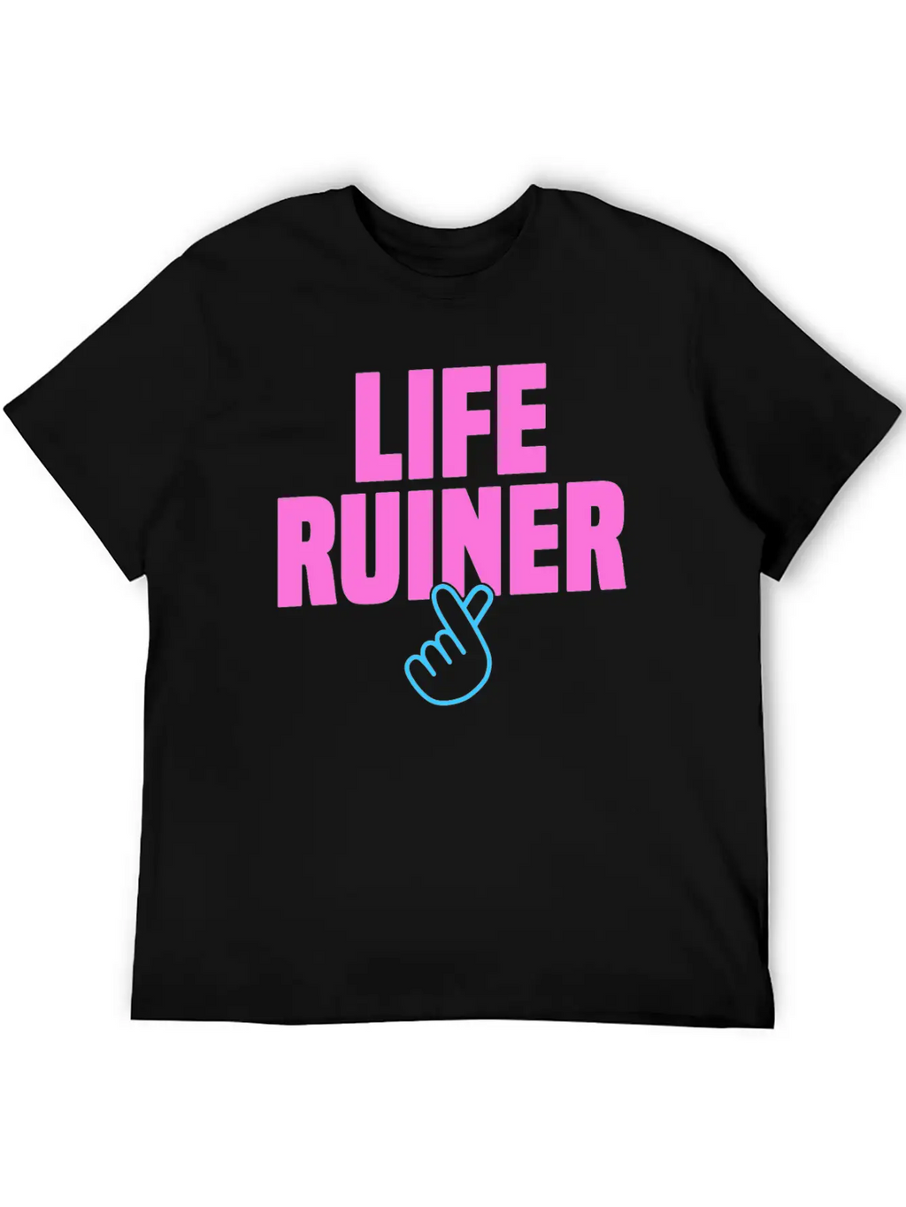 Life Ruiner K-Pop Merchandise Finger Heart Breathable Soft Cotton T-Shirt – Timeless Casual Look