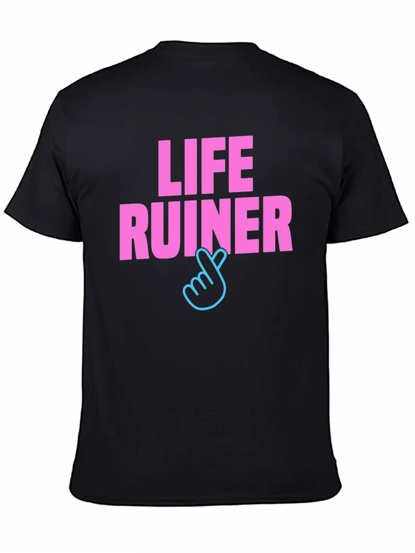 Life Ruiner K-Pop Merchandise Finger Heart Breathable Soft Cotton T-Shirt – Timeless Casual Look