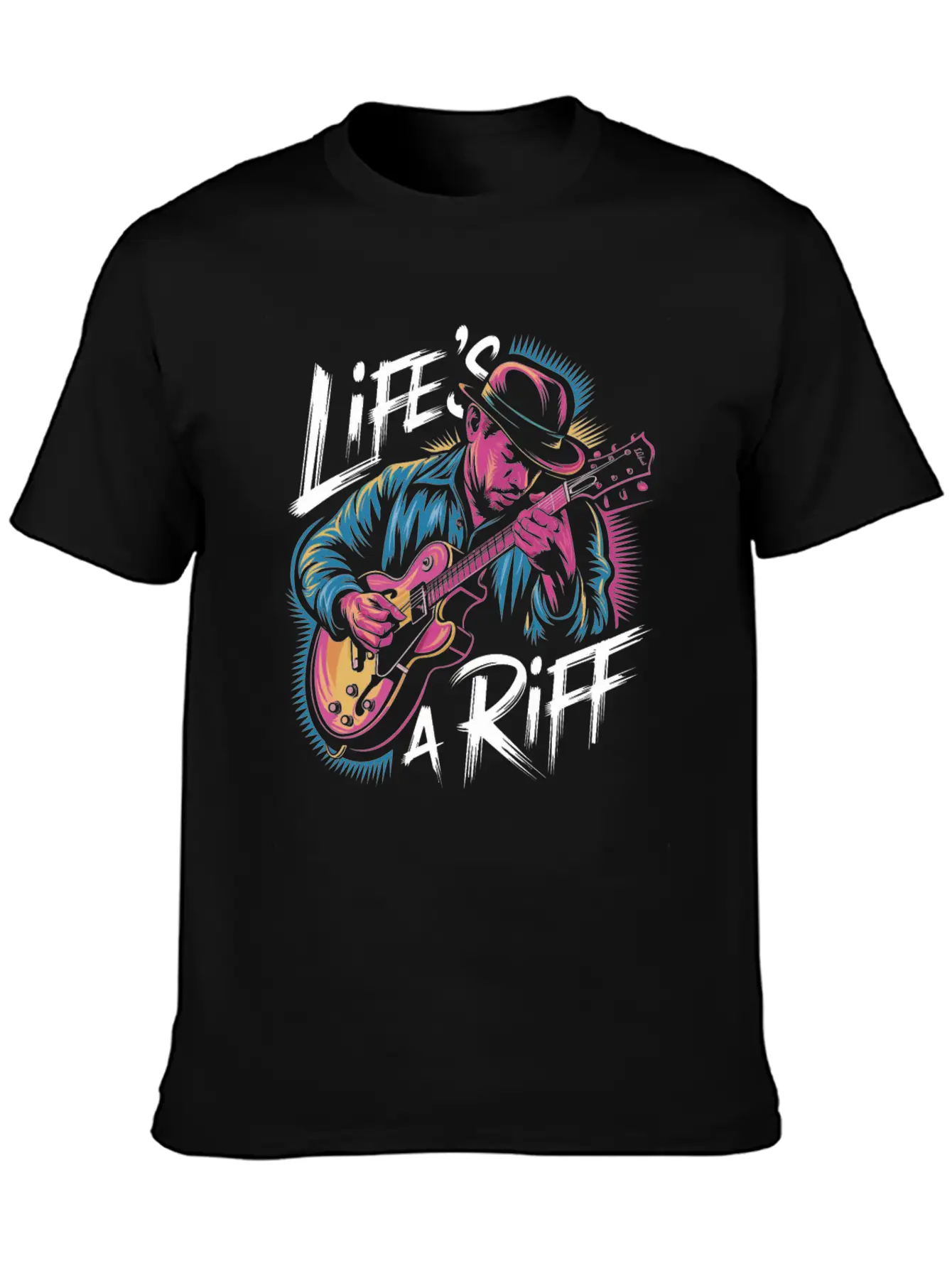 Life's A Riff: Embrace The Jazz Vibe Essential Cotton Tee For Daily Outfits – Unisex Style