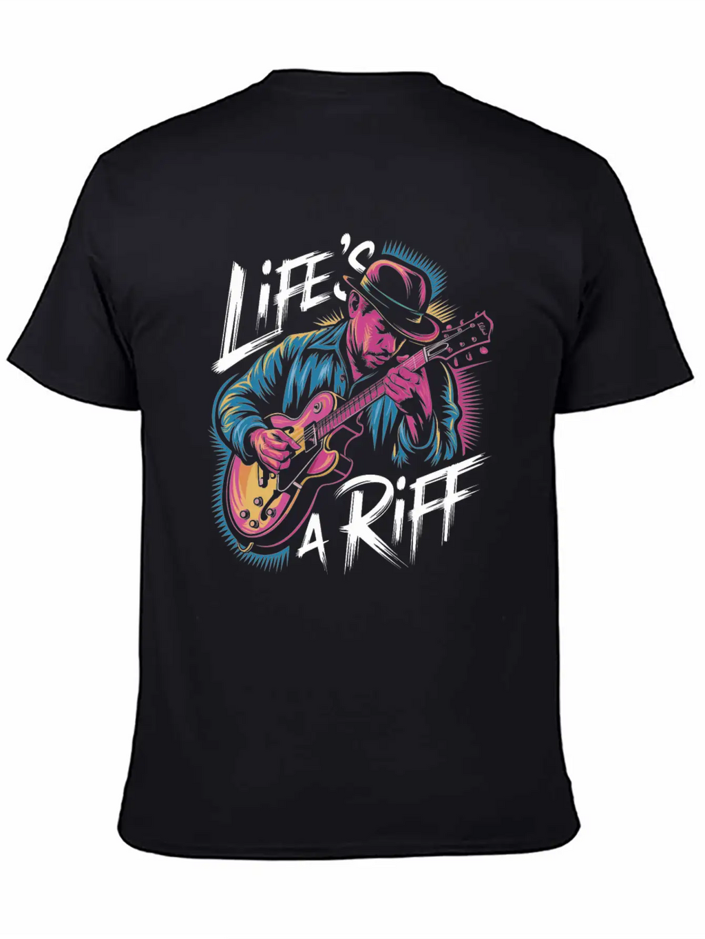 Life's A Riff: Embrace The Jazz Vibe Essential Cotton Tee For Daily Outfits – Unisex Style