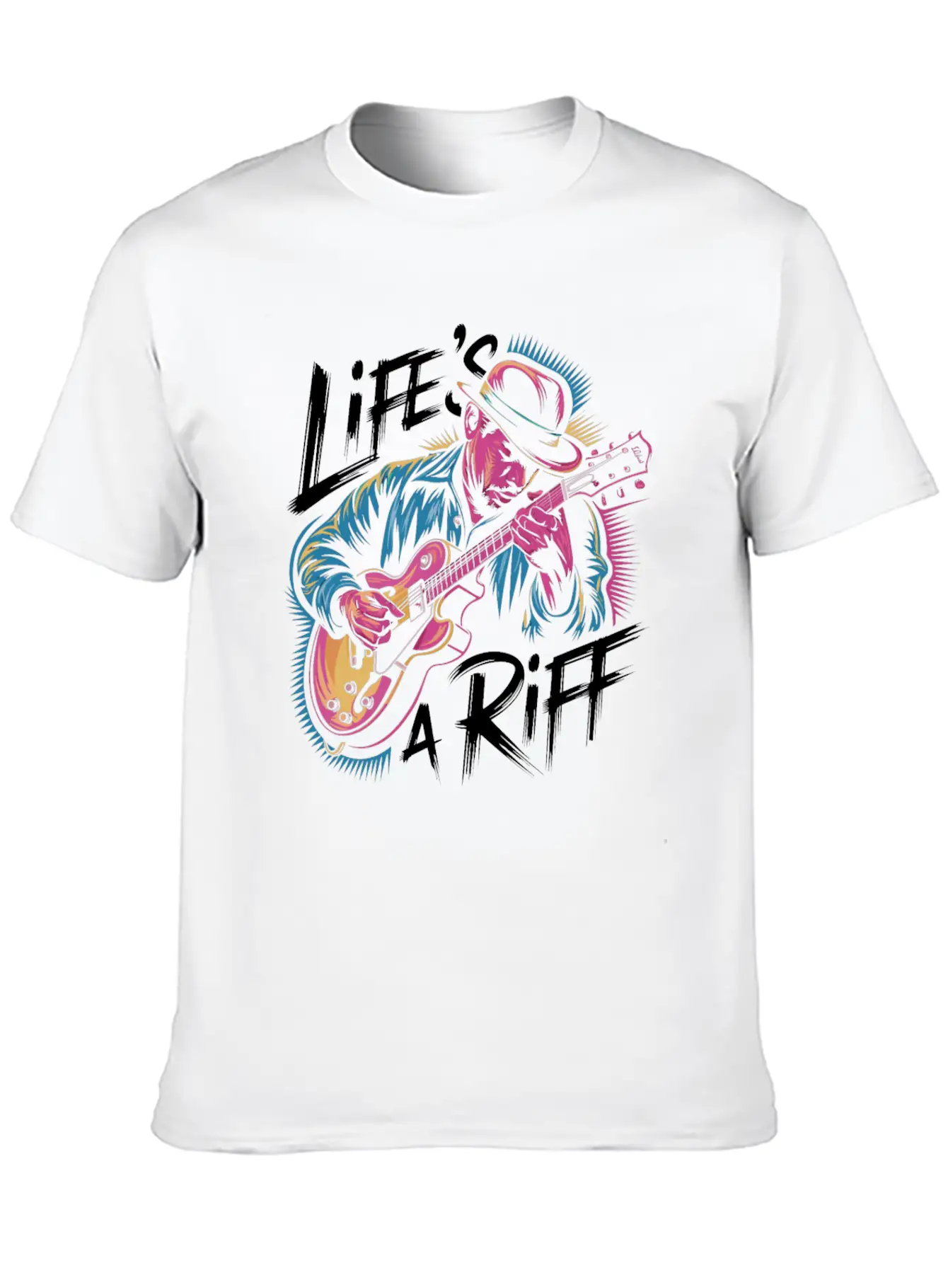Life's A Riff: Embrace The Jazz Vibe Essential Cotton Tee For Daily Outfits – Unisex Style