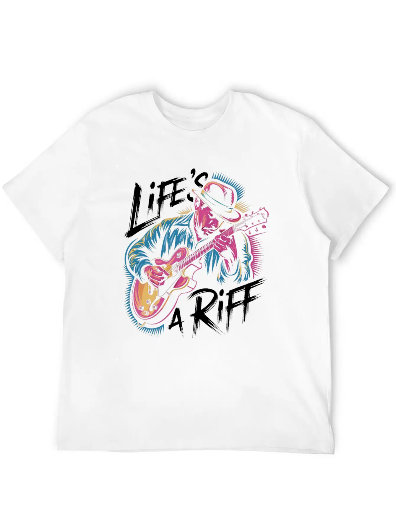 Life's A Riff: Embrace The Jazz Vibe Essential Cotton Tee For Daily Outfits – Unisex Style