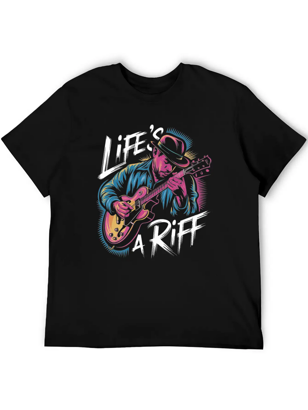 Life's A Riff: Embrace The Jazz Vibe Essential Cotton Tee For Daily Outfits – Unisex Style