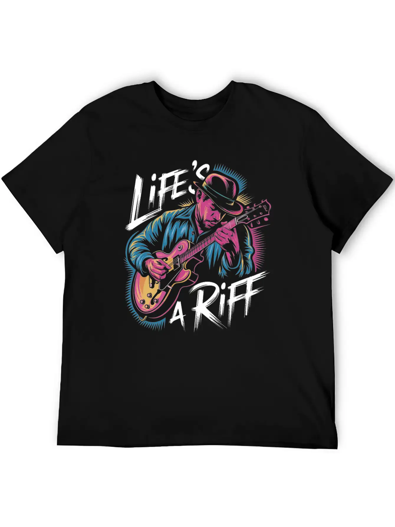 Life's A Riff: Embrace The Jazz Vibe Essential Cotton Tee For Daily Outfits – Unisex Style