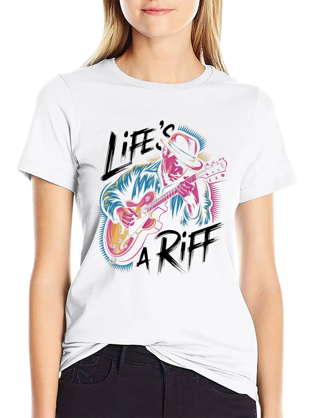 Life's A Riff: Embrace The Jazz Vibe Essential Cotton Tee For Daily Outfits – Unisex Style