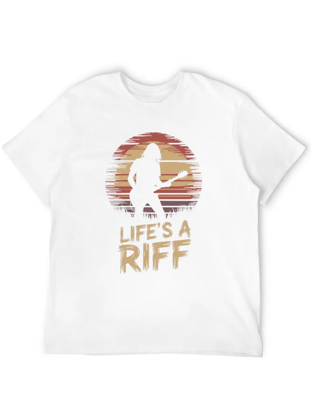 Life's A Riff Guitar Player Silhouette Art Essential Unisex Summer Tee – Soft Cotton Casual Fit