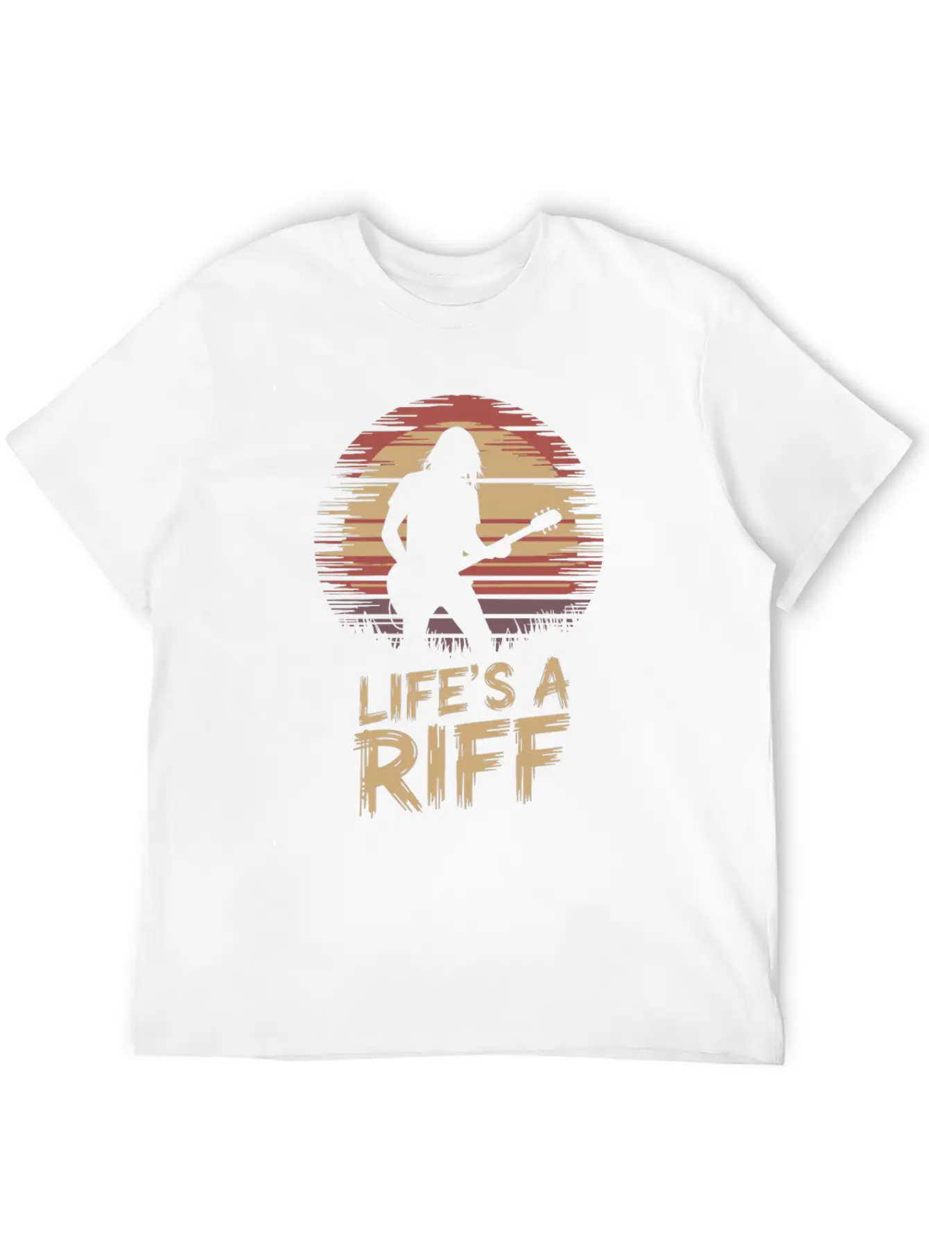 Life's A Riff Guitar Player Silhouette Art Essential Unisex Summer Tee – Soft Cotton Casual Fit