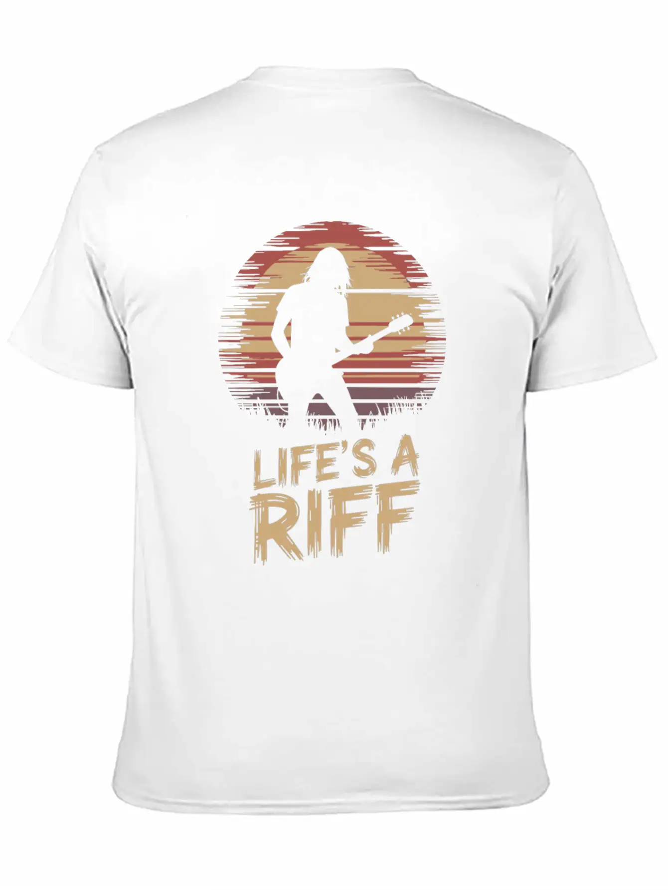 Life's A Riff Guitar Player Silhouette Art Essential Unisex Summer Tee – Soft Cotton Casual Fit