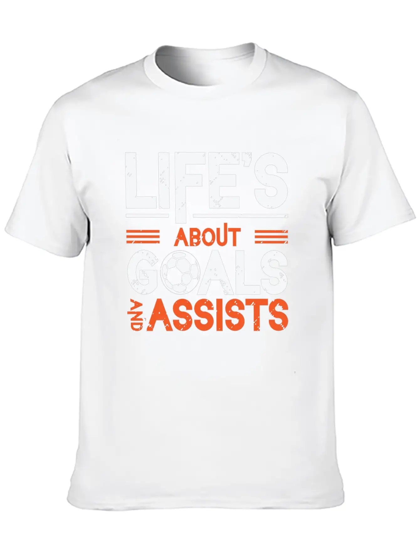Life's About Goals And Assists Soccer Essential Cotton Tee For Daily Outfits – Unisex Style