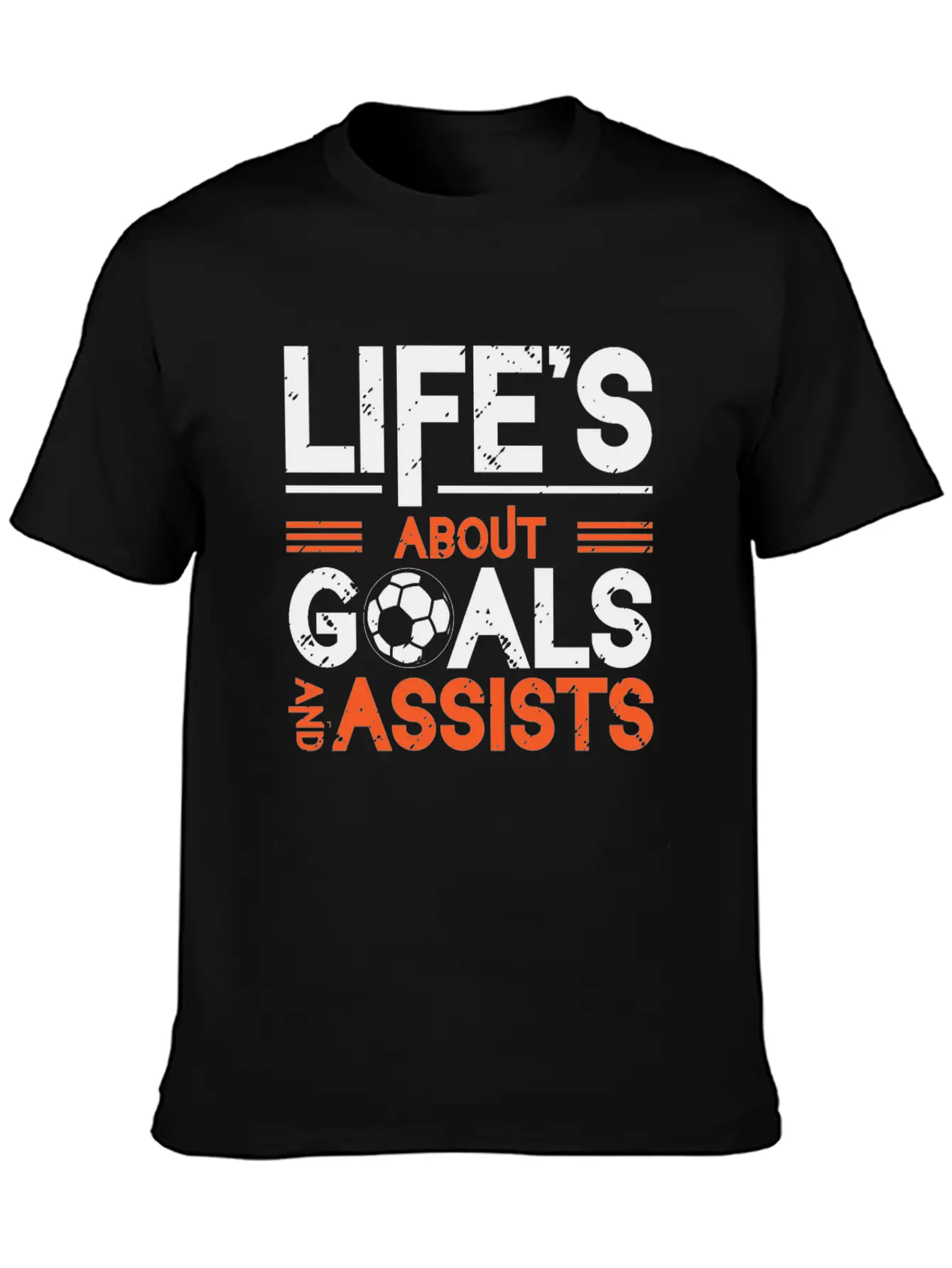 Life's About Goals And Assists Soccer Essential Cotton Tee For Daily Outfits – Unisex Style
