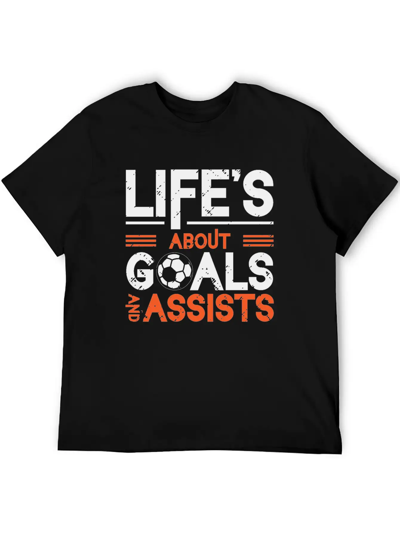 Life's About Goals And Assists Soccer Essential Cotton Tee For Daily Outfits – Unisex Style