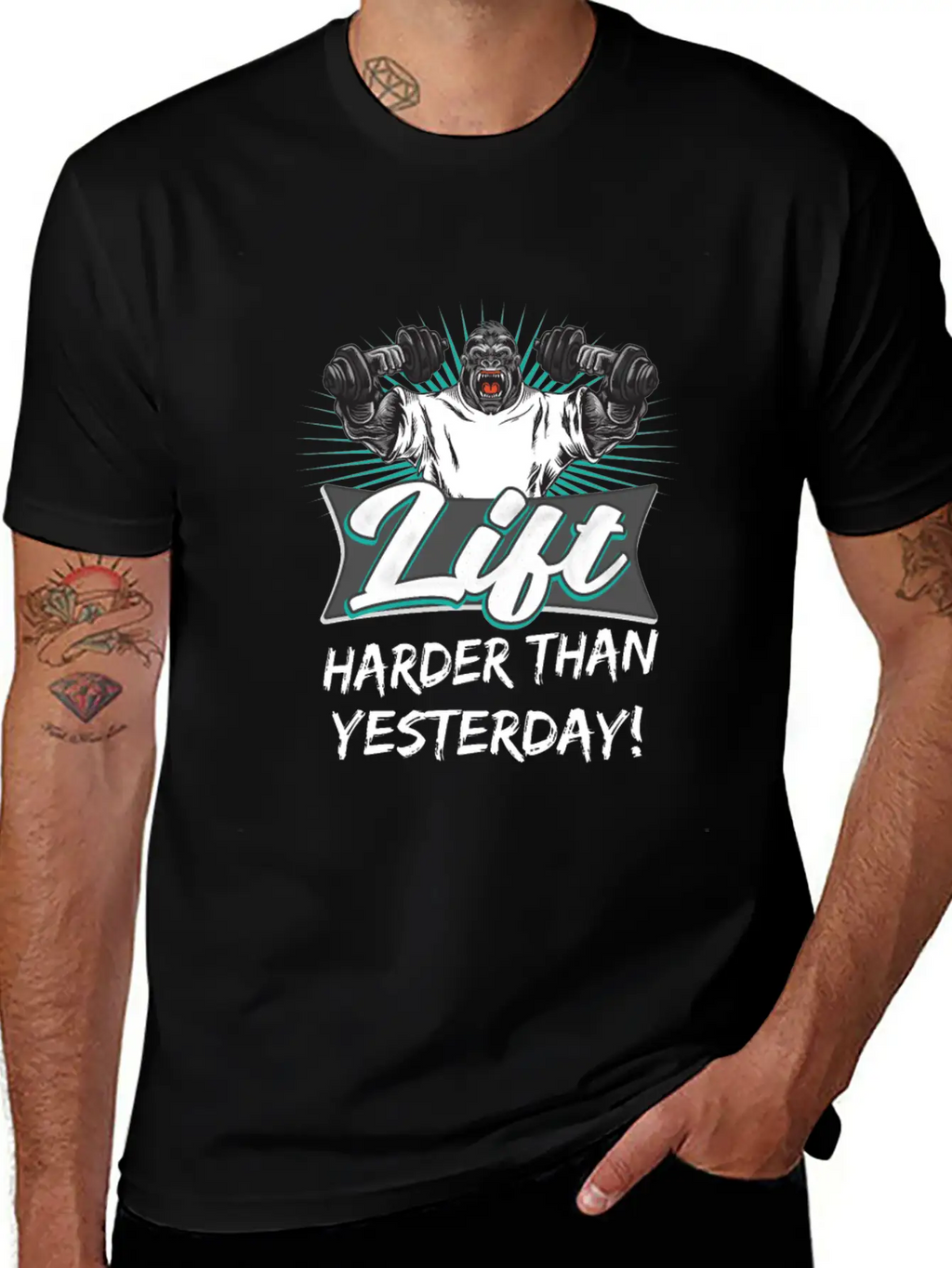 Lift Harder Than Yesterday Workout Motivation Classic Cotton Tee – Unisex Comfort For Any Season