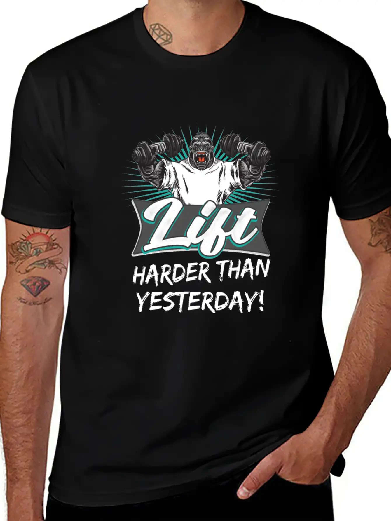 Lift Harder Than Yesterday Workout Motivation Classic Cotton Tee – Unisex Comfort For Any Season