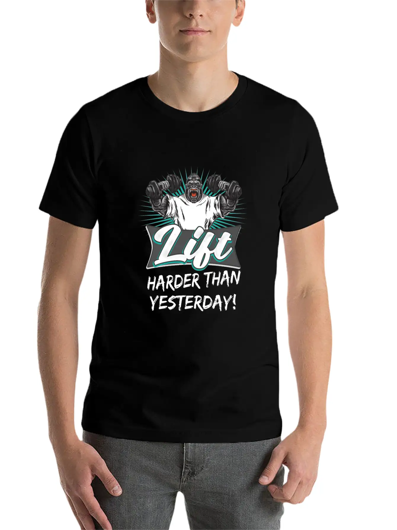 Lift Harder Than Yesterday Workout Motivation Classic Cotton Tee – Unisex Comfort For Any Season