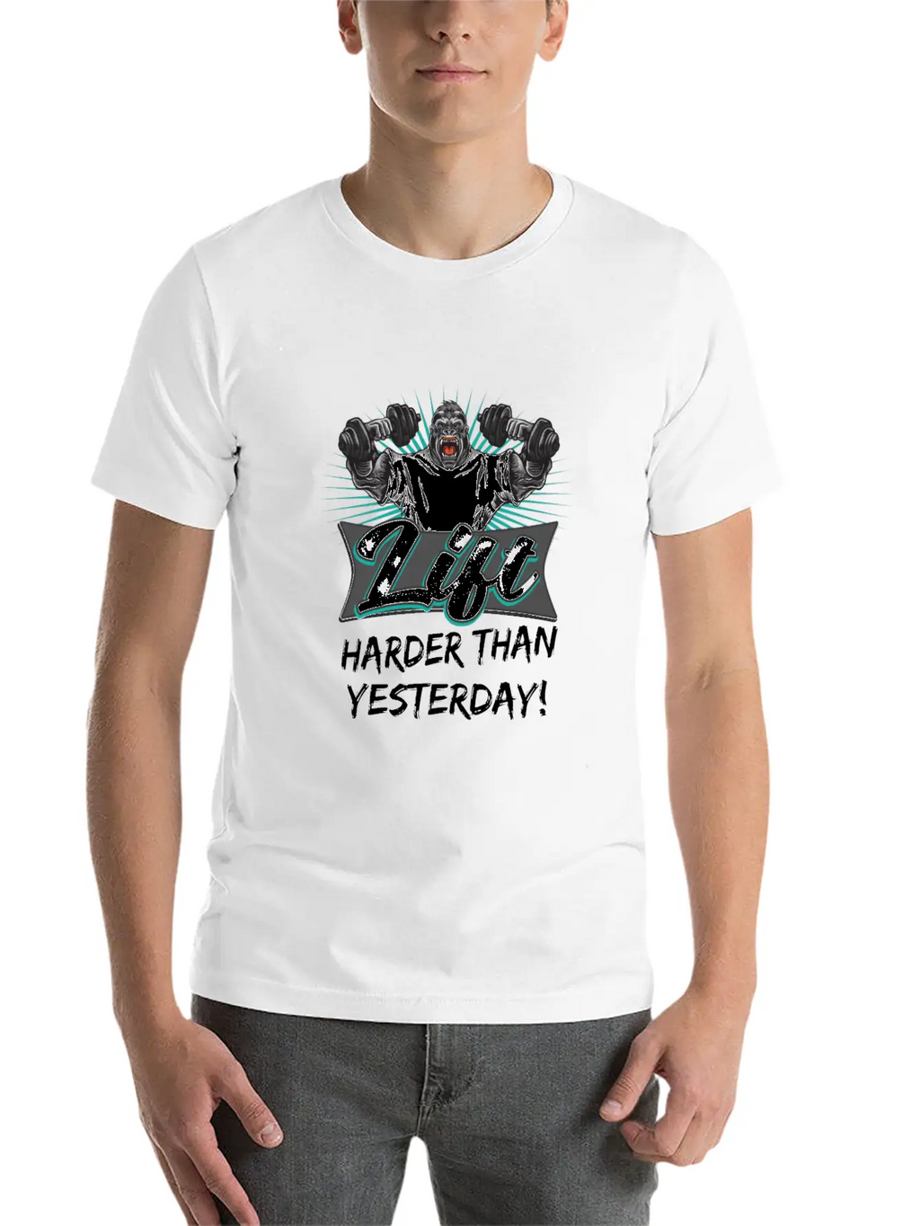 Lift Harder Than Yesterday Workout Motivation Classic Cotton Tee – Unisex Comfort For Any Season