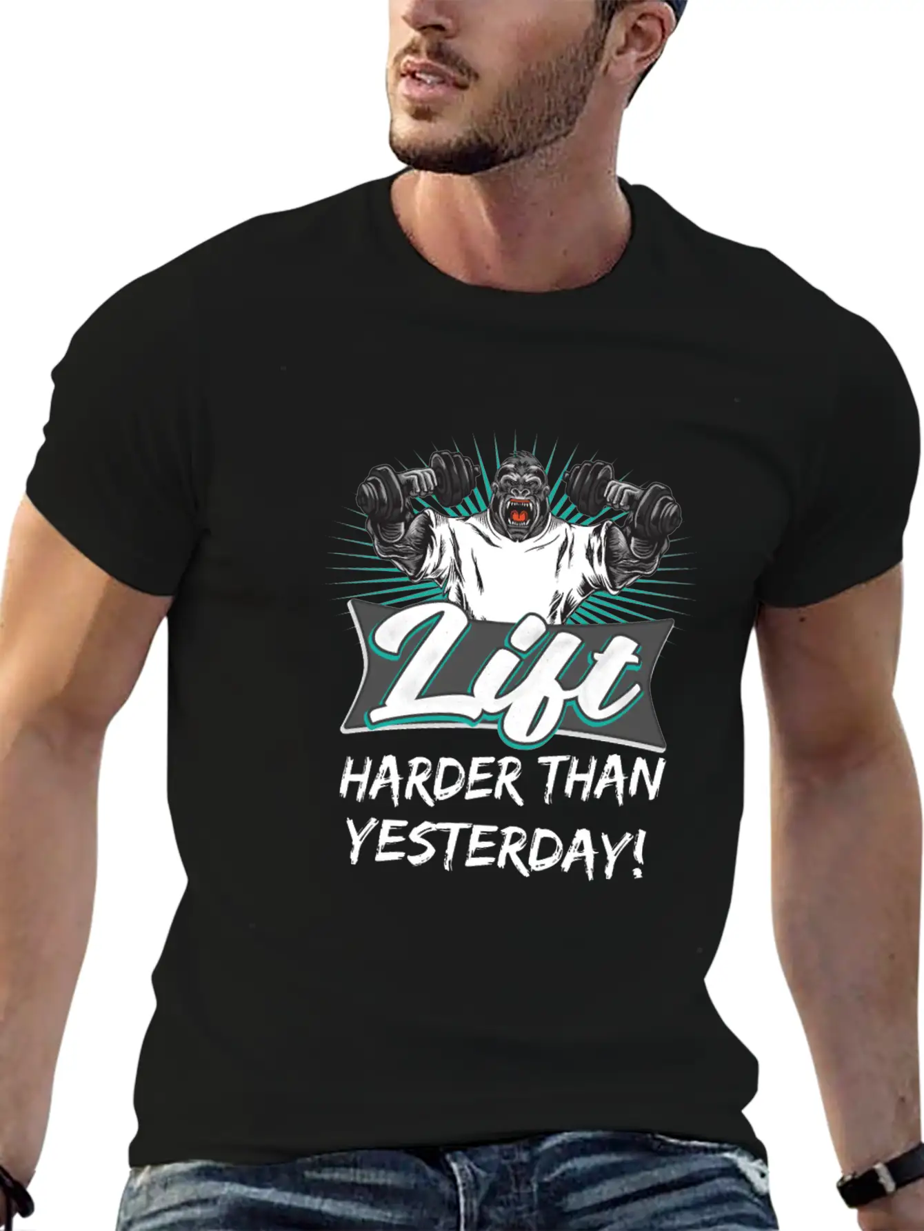 Lift Harder Than Yesterday Workout Motivation Classic Cotton Tee – Unisex Comfort For Any Season
