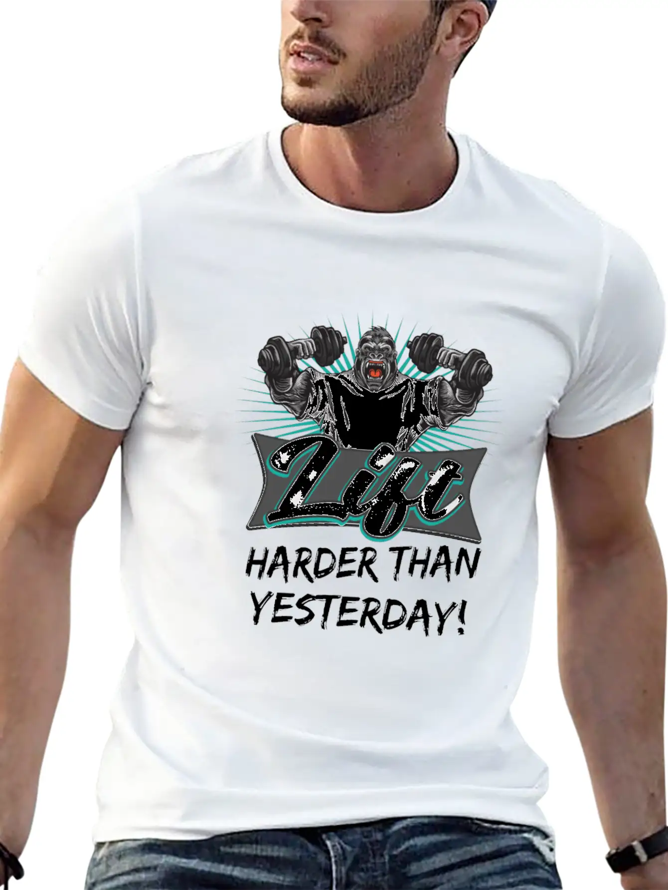 Lift Harder Than Yesterday Workout Motivation Classic Cotton Tee – Unisex Comfort For Any Season