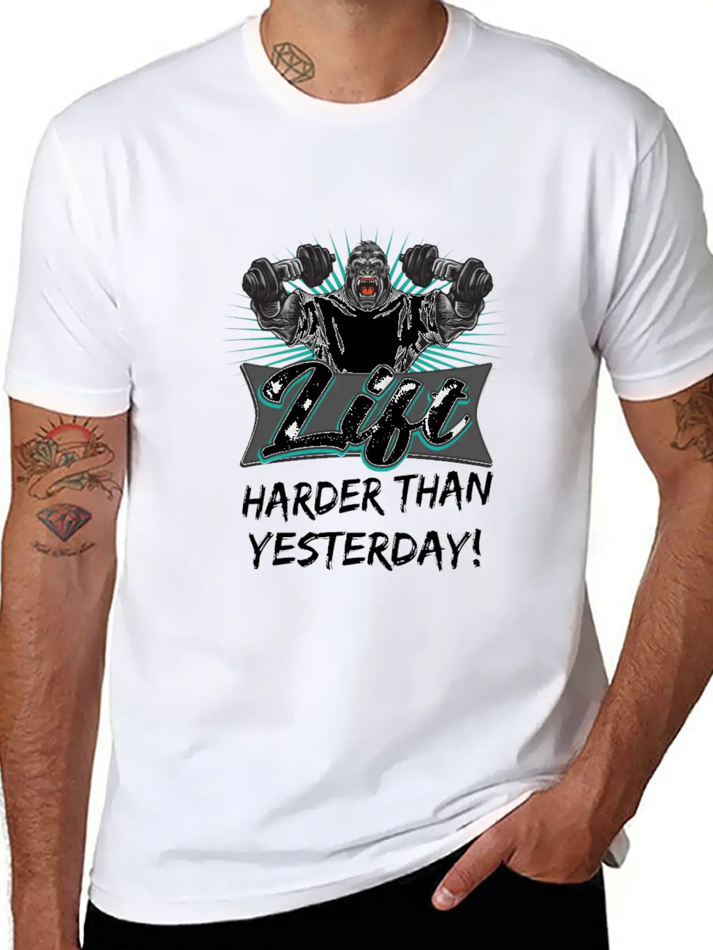 Lift Harder Than Yesterday Workout Motivation Classic Cotton Tee – Unisex Comfort For Any Season
