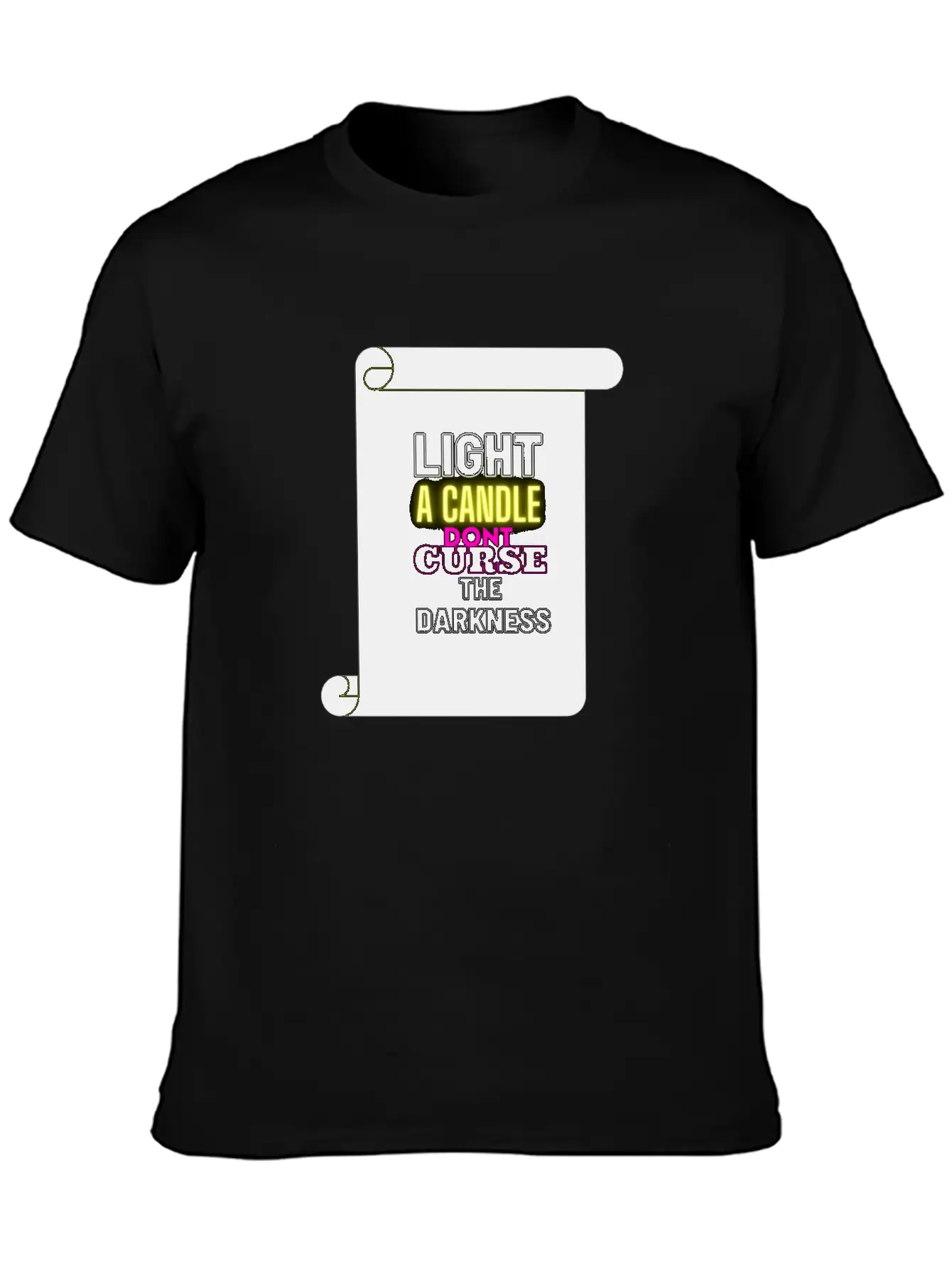 LIGHT A CANDLE DONT CURSE THE DARKNESS Classic Cotton Tee – Unisex Comfort For Any Season