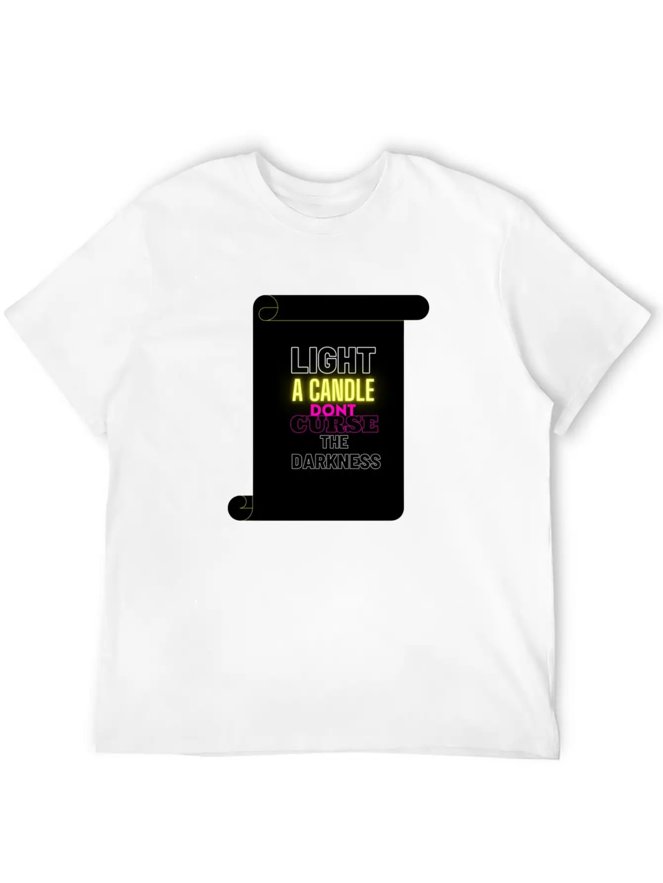LIGHT A CANDLE DONT CURSE THE DARKNESS Classic Cotton Tee – Unisex Comfort For Any Season