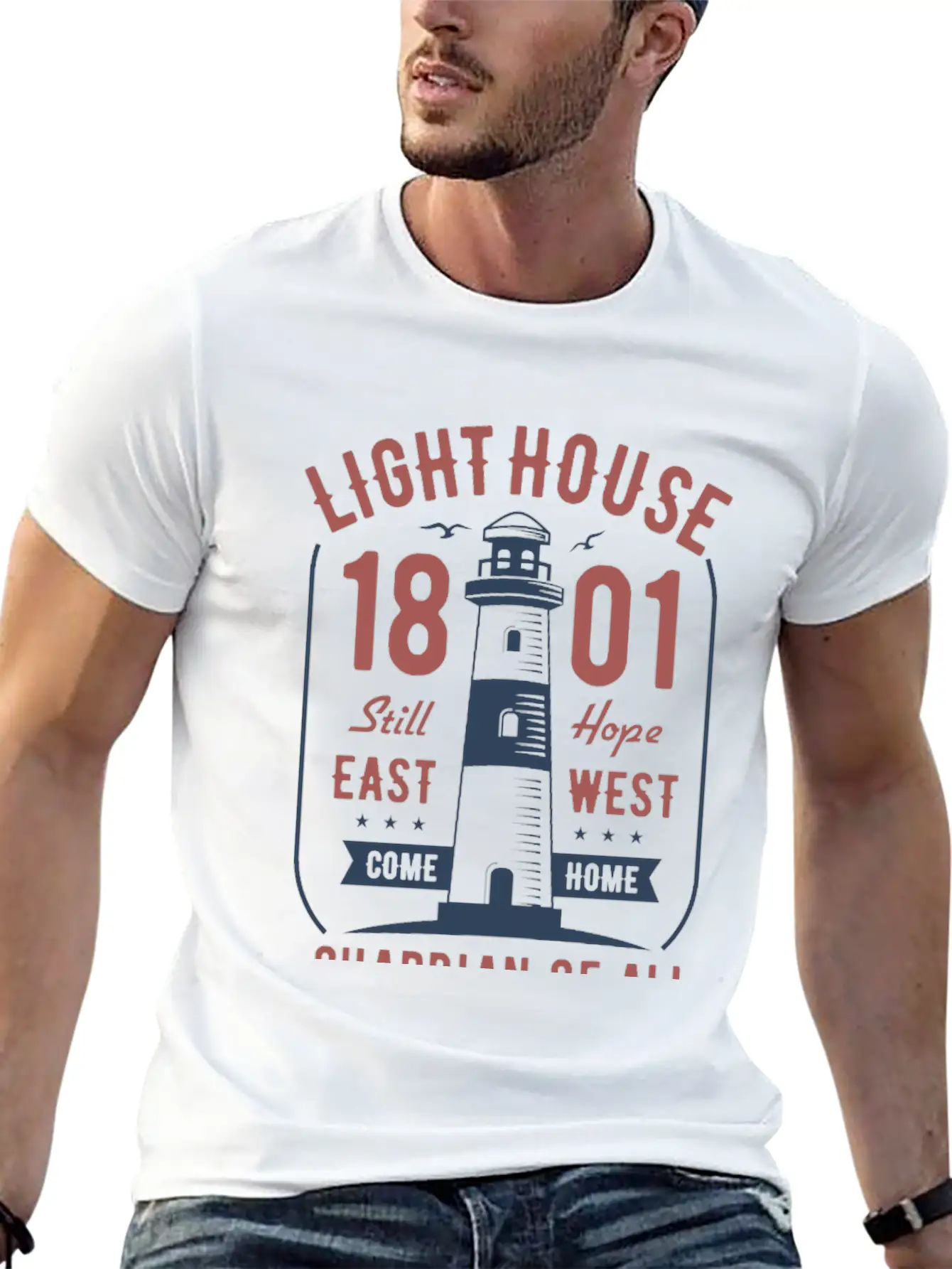 Light House Coast Guardian Basic Graphic T-Shirt – Daily Comfort In Soft Cotton
