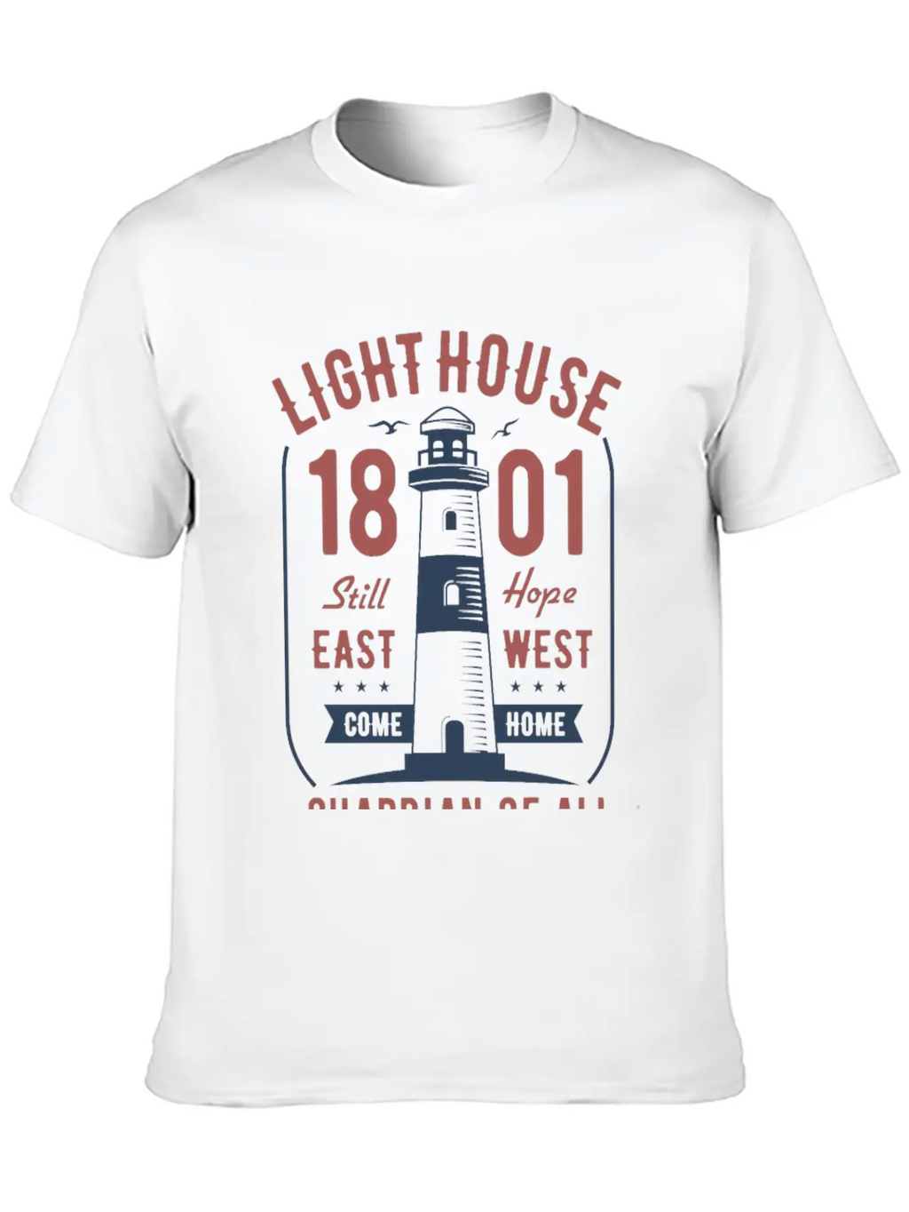 Light House Coast Guardian Basic Graphic T-Shirt – Daily Comfort In Soft Cotton