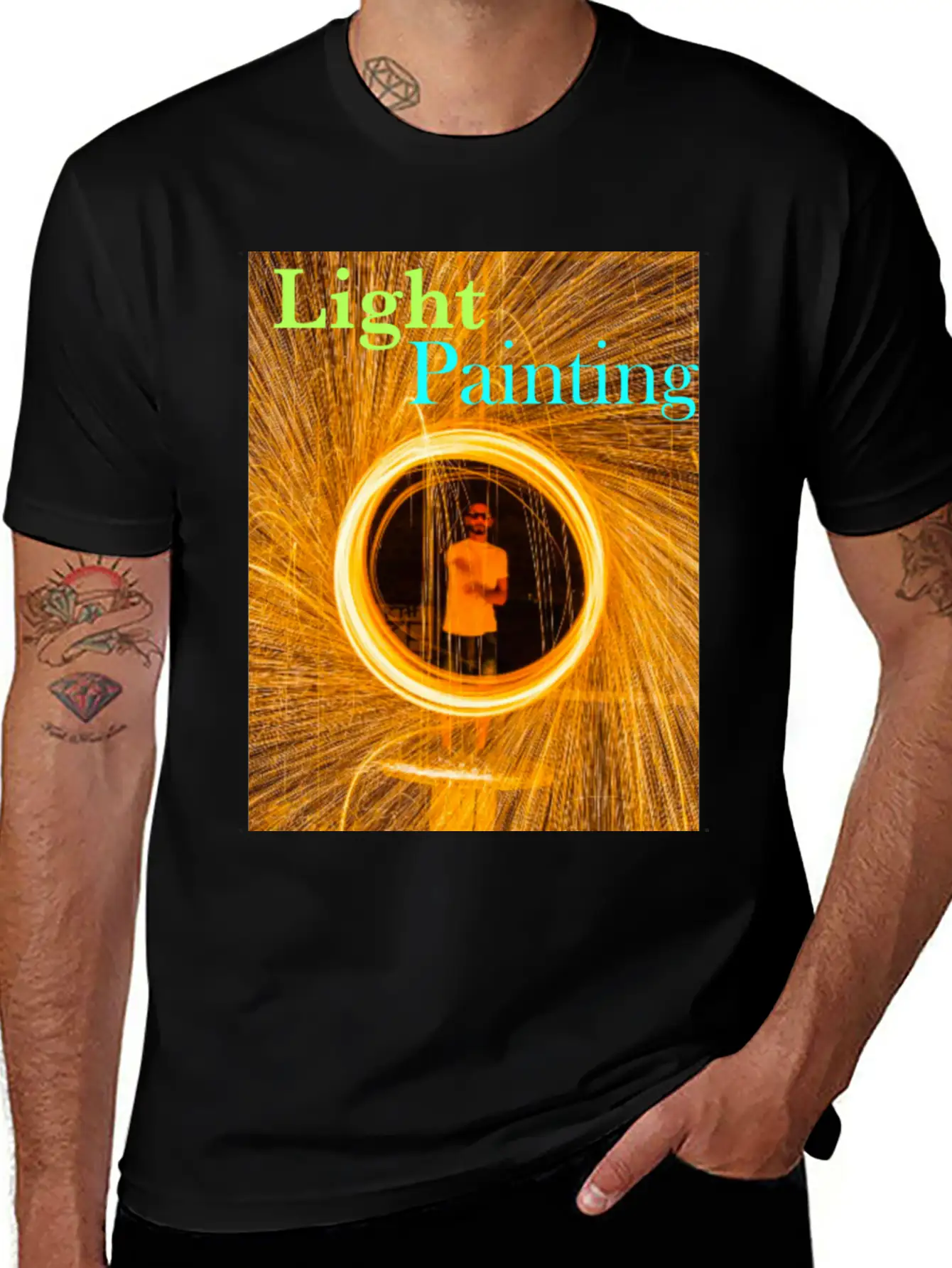 Light Painting Breathable Graphic T-Shirt – Perfect For Casual Days