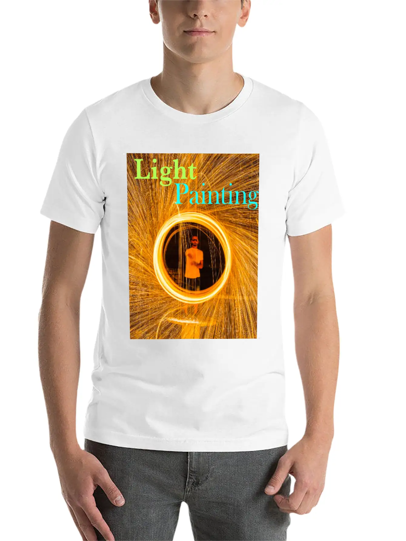 Light Painting Breathable Graphic T-Shirt – Perfect For Casual Days