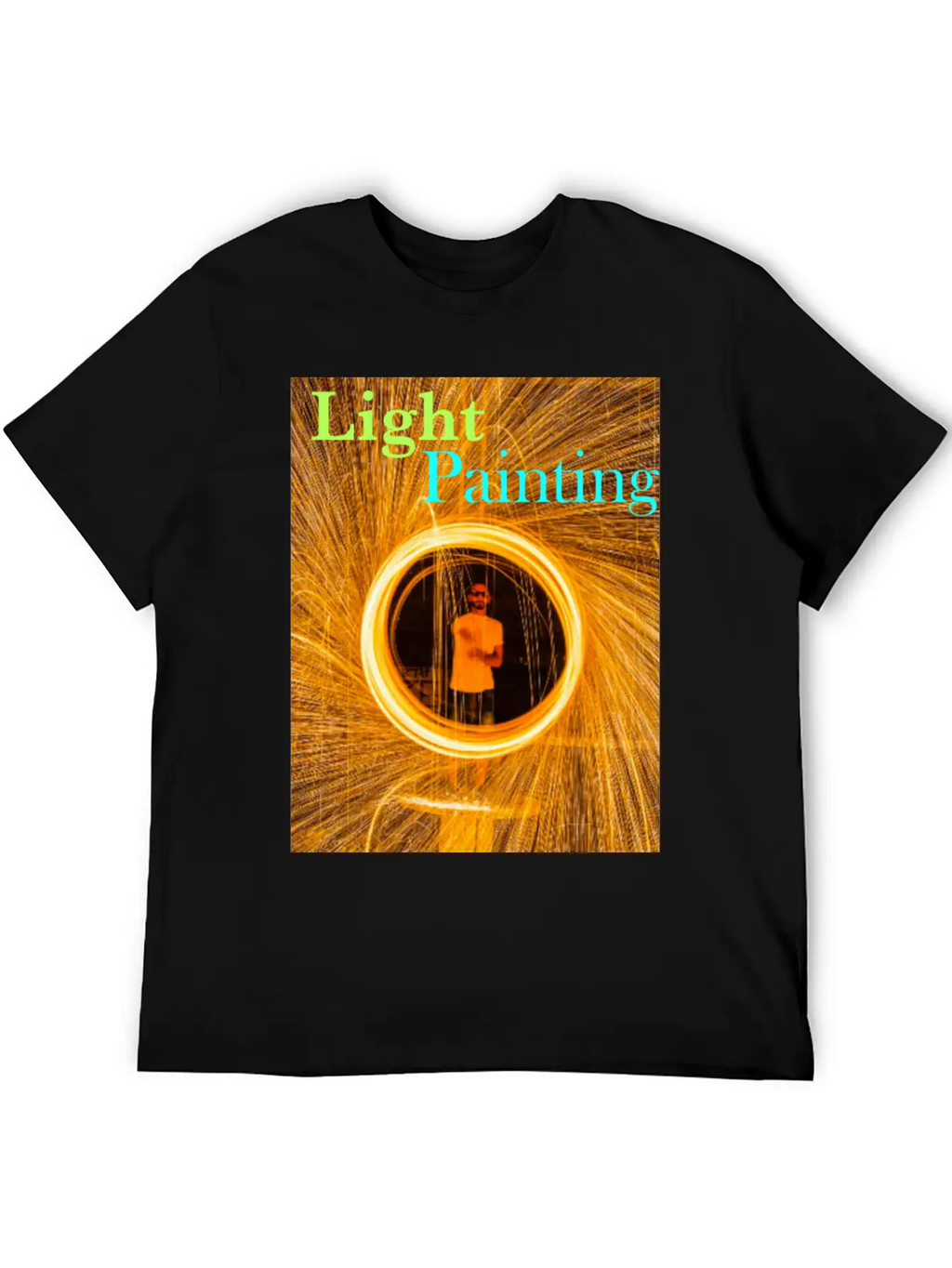 Light Painting Breathable Graphic T-Shirt – Perfect For Casual Days