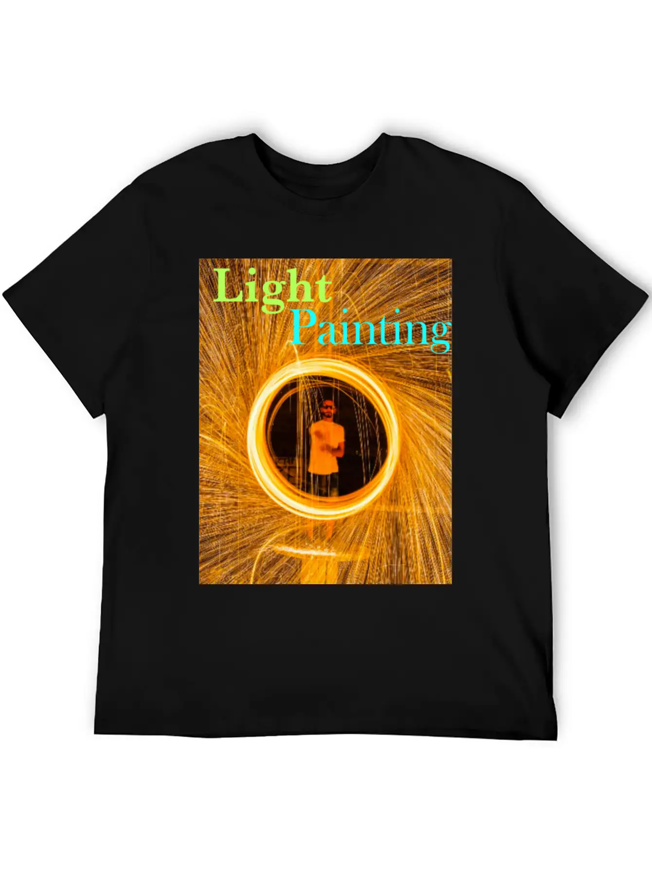 Light Painting Breathable Graphic T-Shirt – Perfect For Casual Days