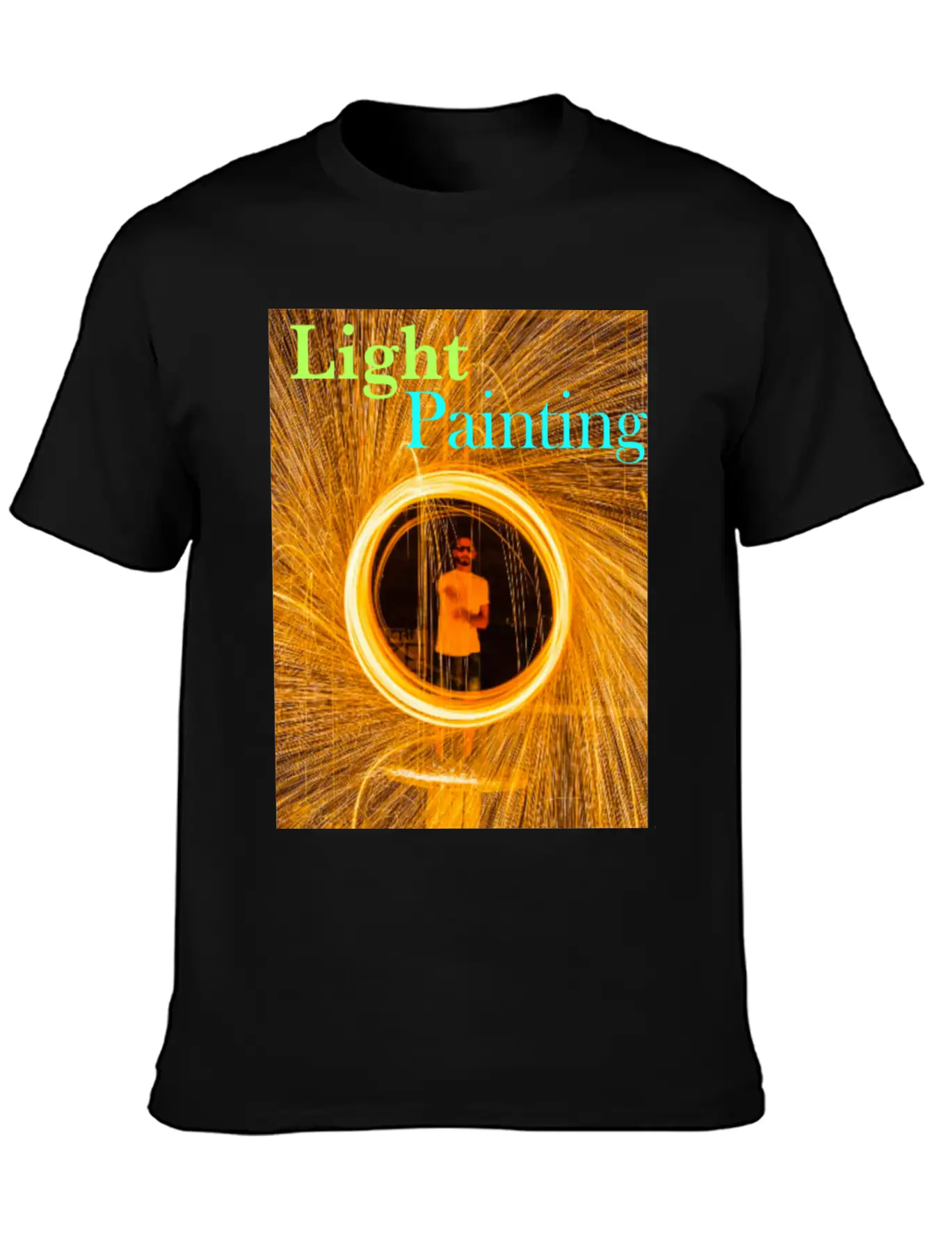 Light Painting Breathable Graphic T-Shirt – Perfect For Casual Days