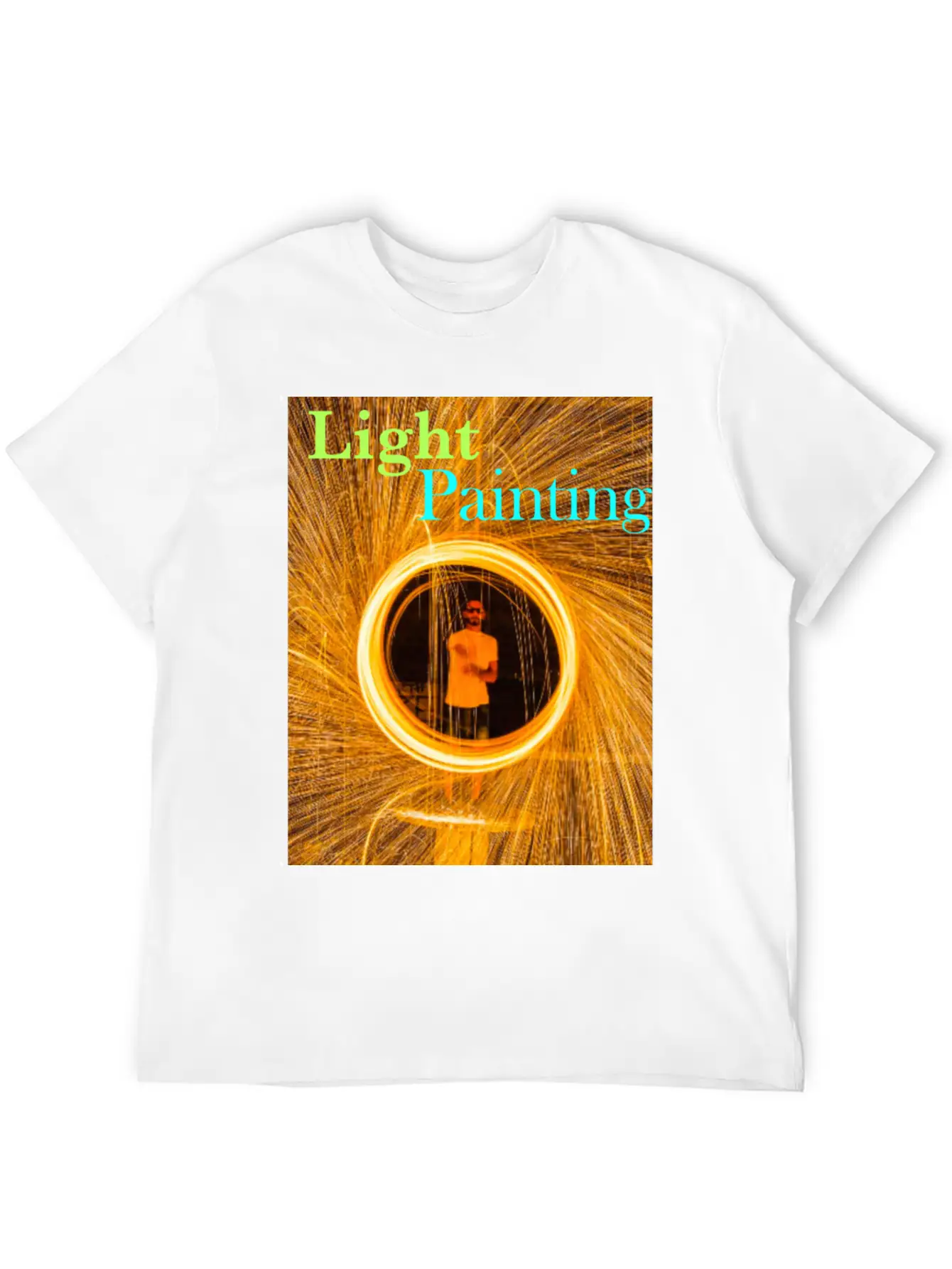 Light Painting Breathable Graphic T-Shirt – Perfect For Casual Days