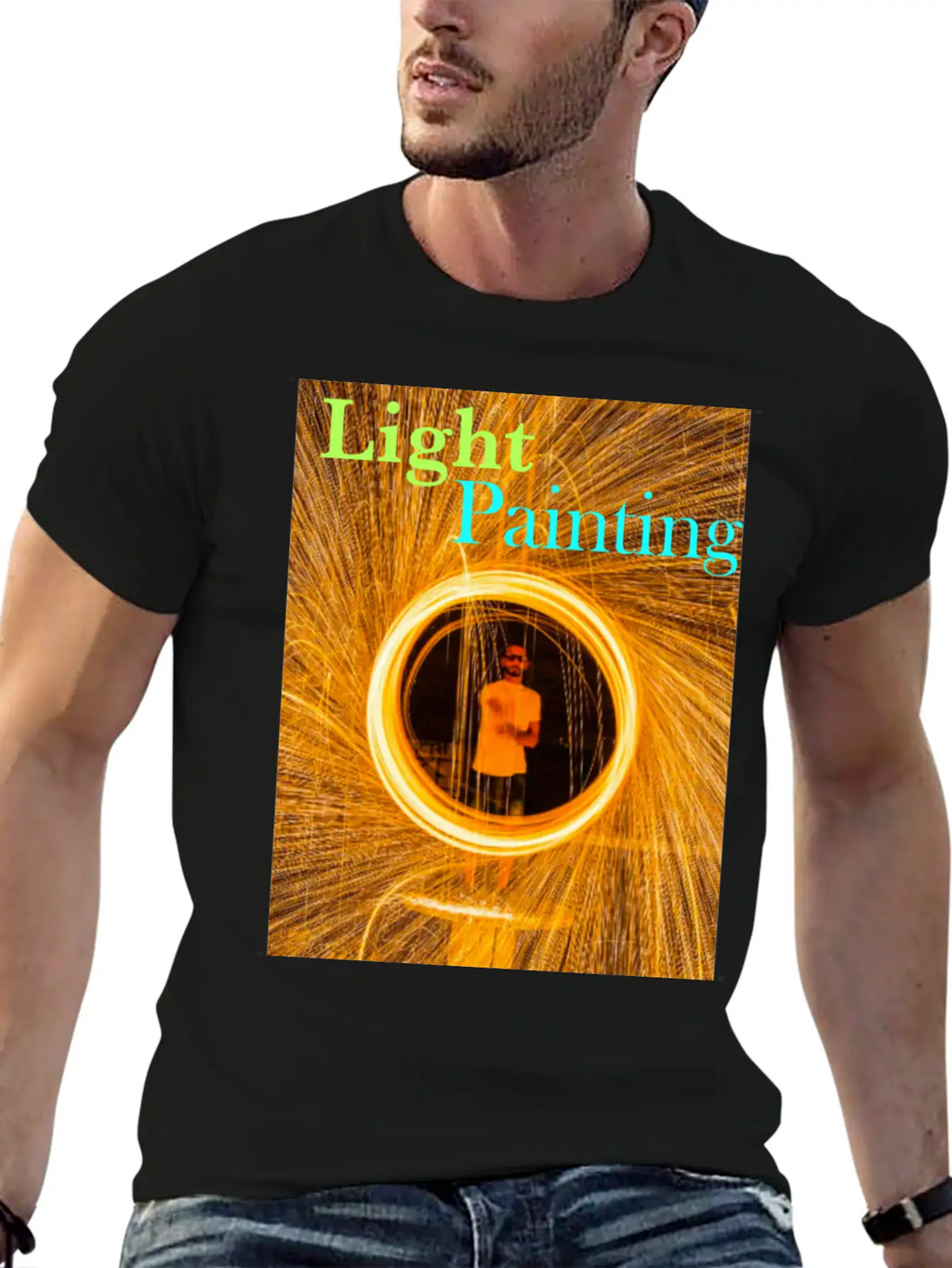 Light Painting Breathable Graphic T-Shirt – Perfect For Casual Days