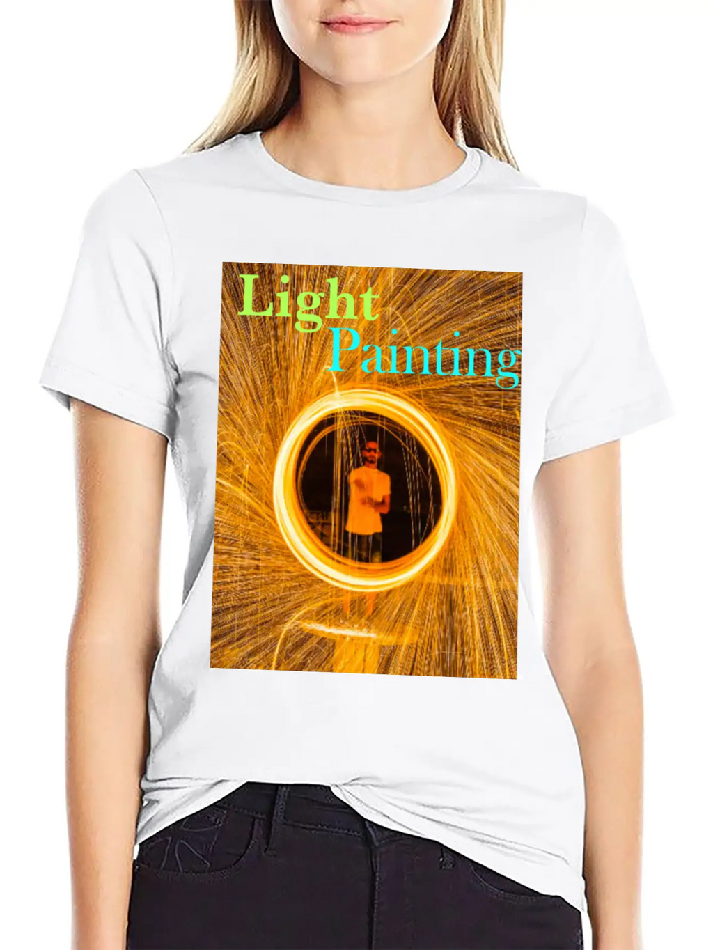 Light Painting Breathable Graphic T-Shirt – Perfect For Casual Days
