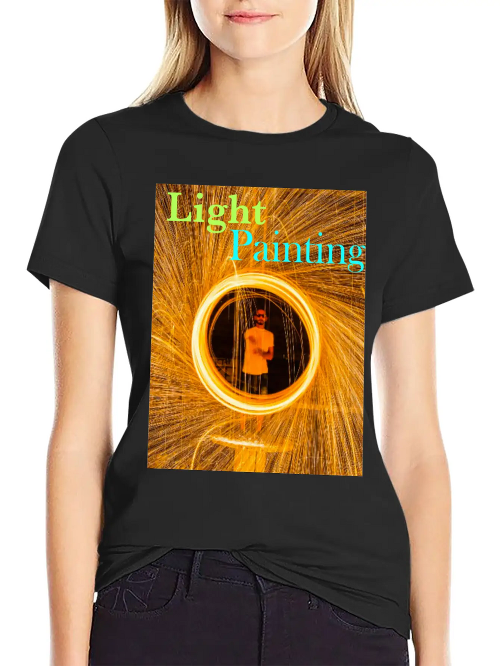Light Painting Breathable Graphic T-Shirt – Perfect For Casual Days