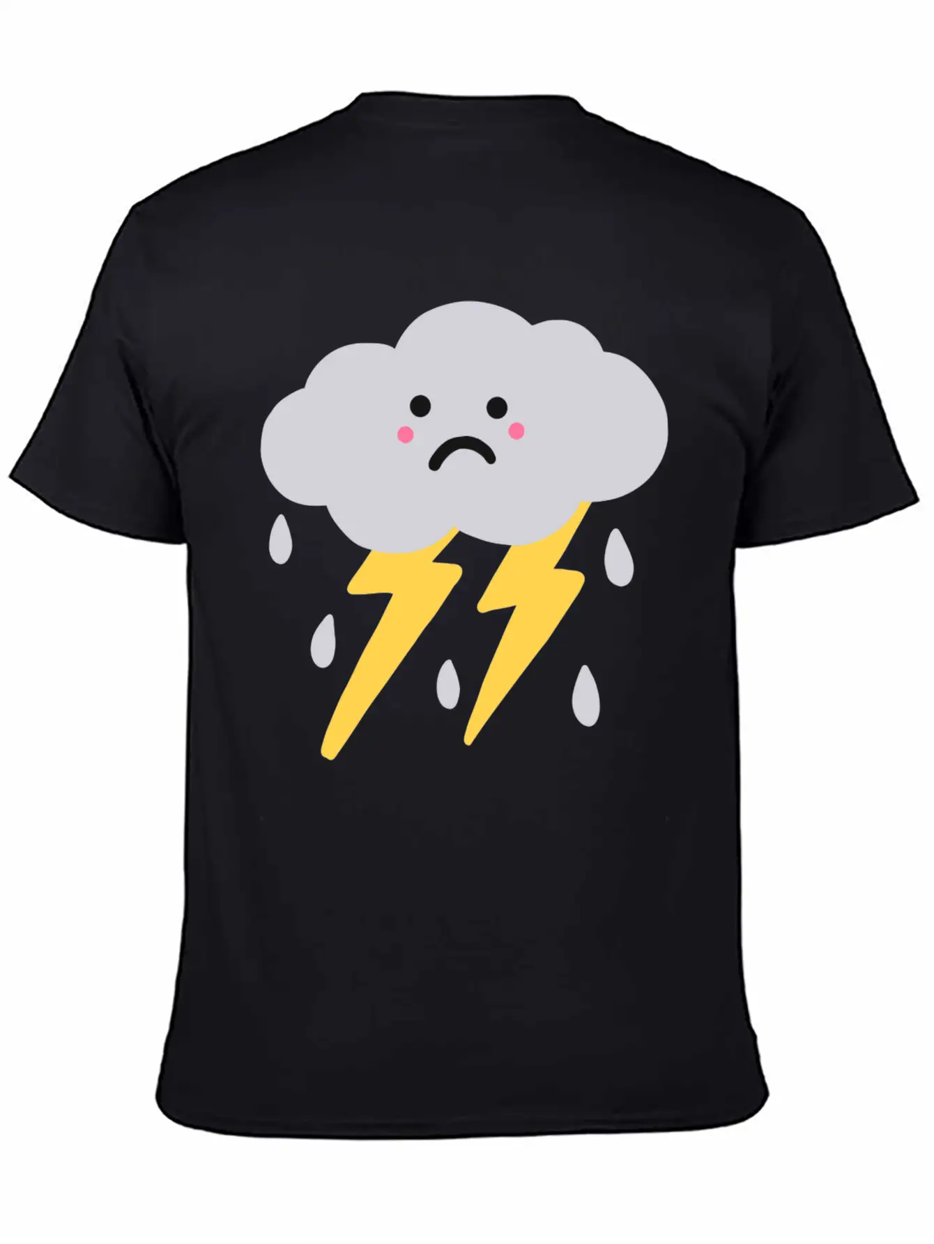 Lightning And Cloud Basic Graphic T-Shirt – Daily Comfort In Soft Cotton