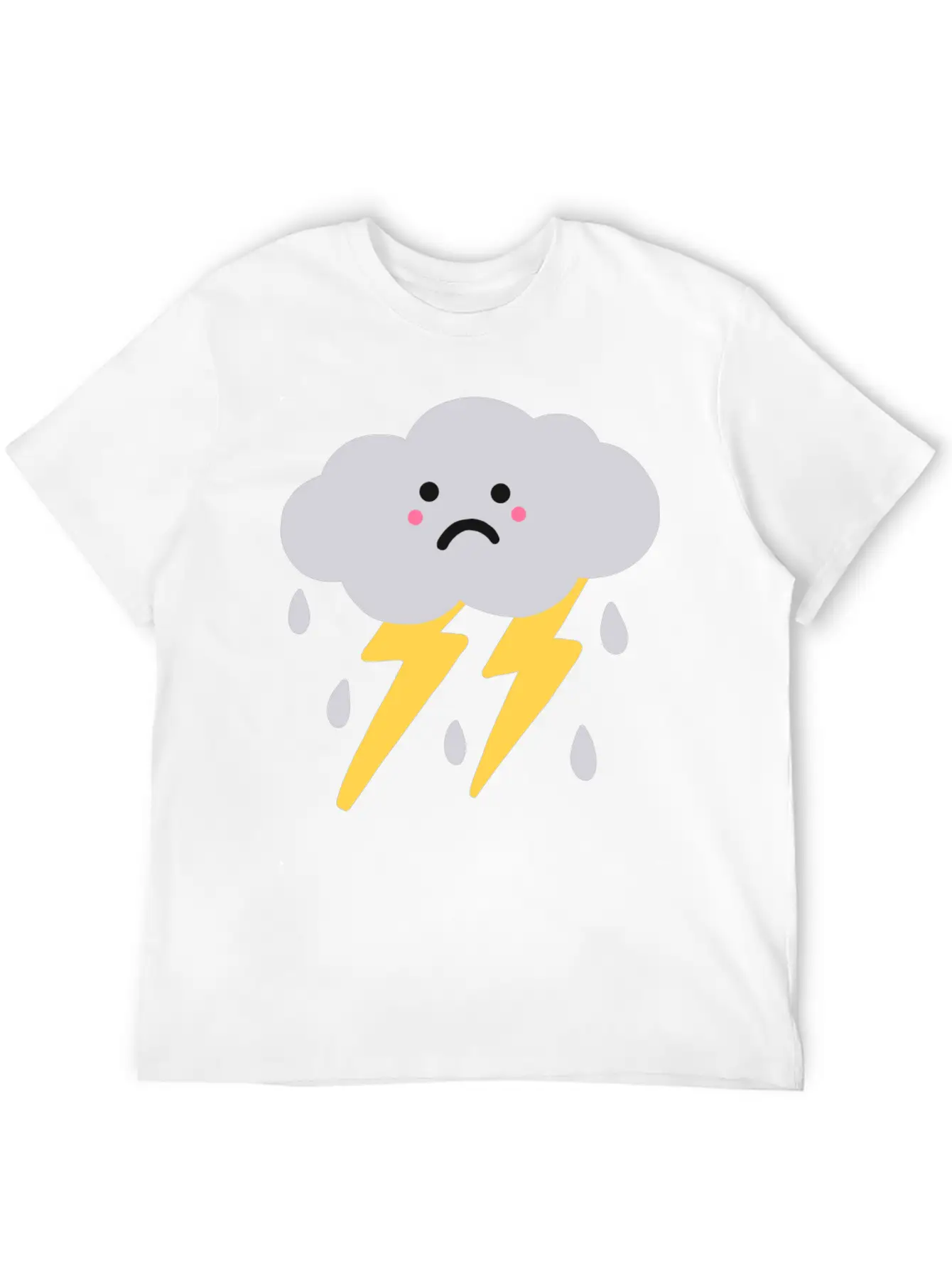 Lightning And Cloud Basic Graphic T-Shirt – Daily Comfort In Soft Cotton