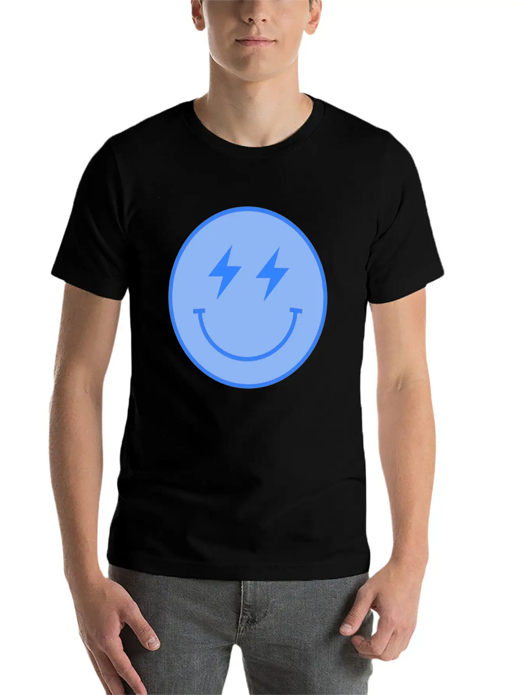 Lightning Blue Unisex Casual T-Shirt – Clean Design For Daily Comfort