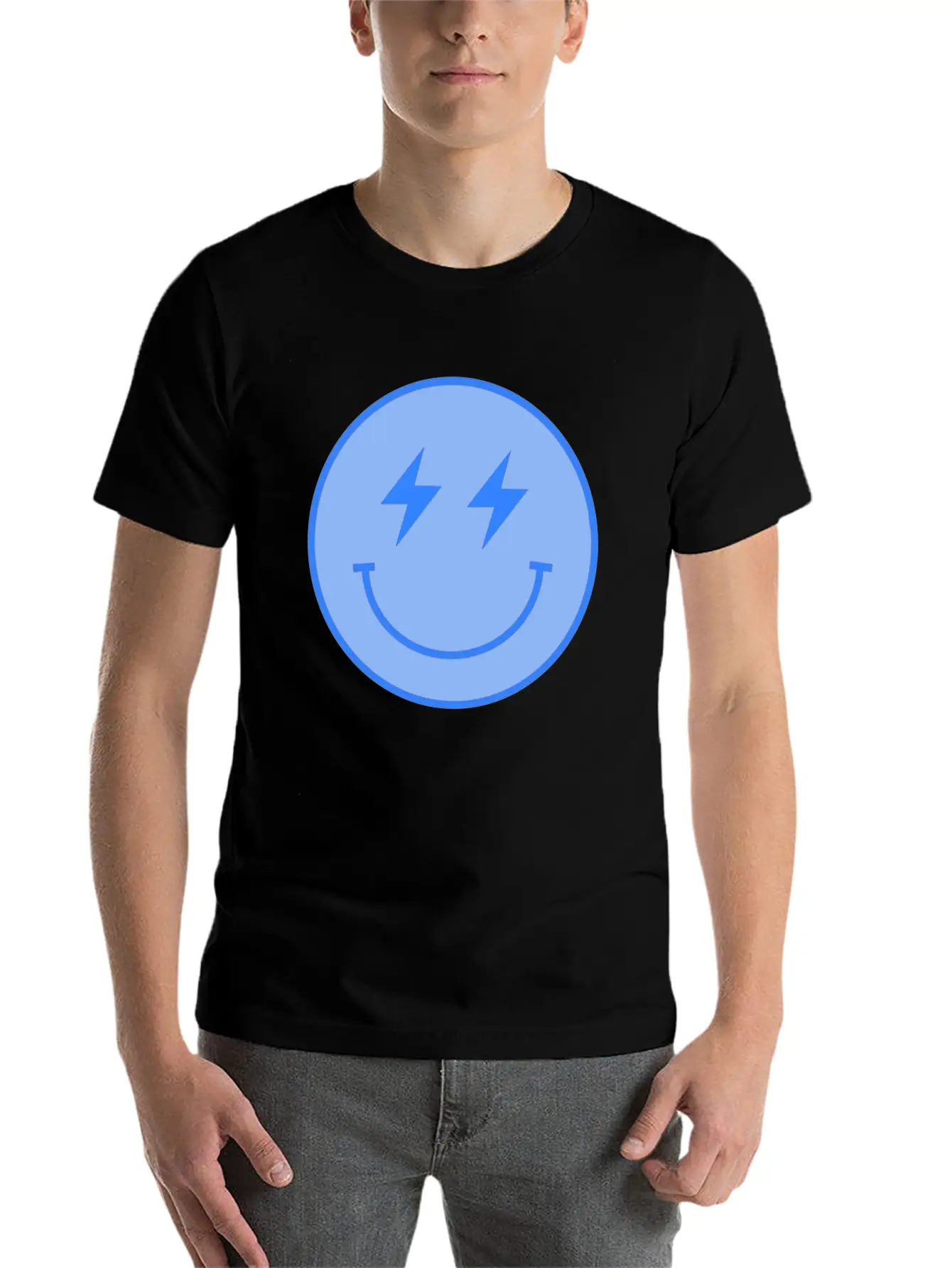 Lightning Blue Unisex Casual T-Shirt – Clean Design For Daily Comfort