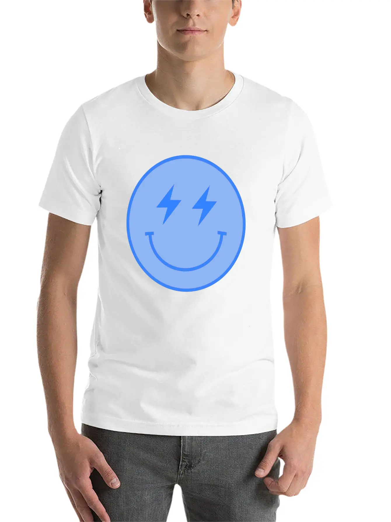Lightning Blue Unisex Casual T-Shirt – Clean Design For Daily Comfort