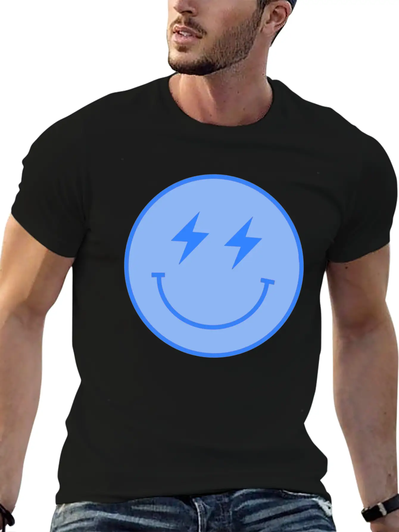 Lightning Blue Unisex Casual T-Shirt – Clean Design For Daily Comfort