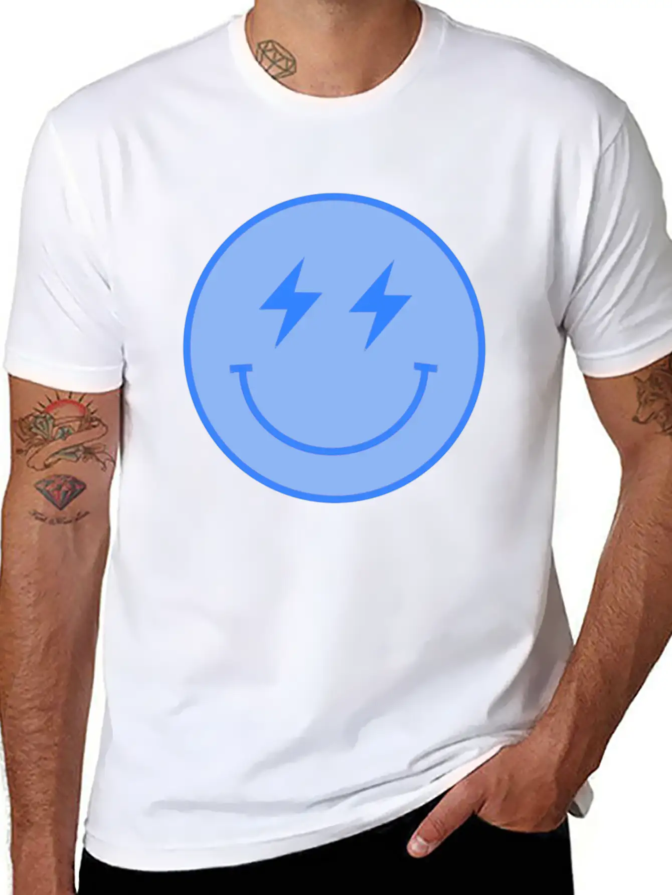 Lightning Blue Unisex Casual T-Shirt – Clean Design For Daily Comfort
