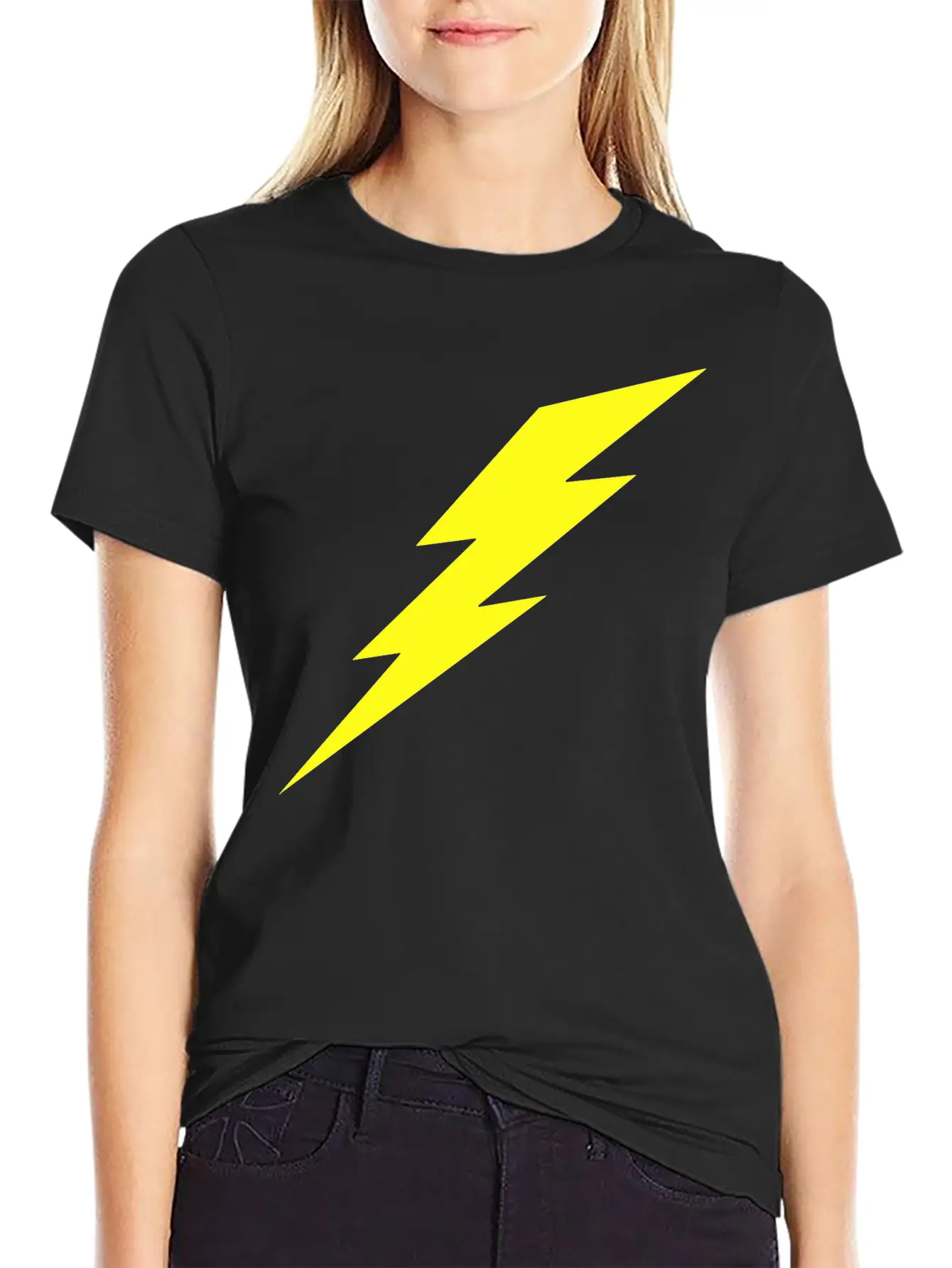 Lightning Bolt Breathable Soft Cotton T-Shirt – Timeless Casual Look