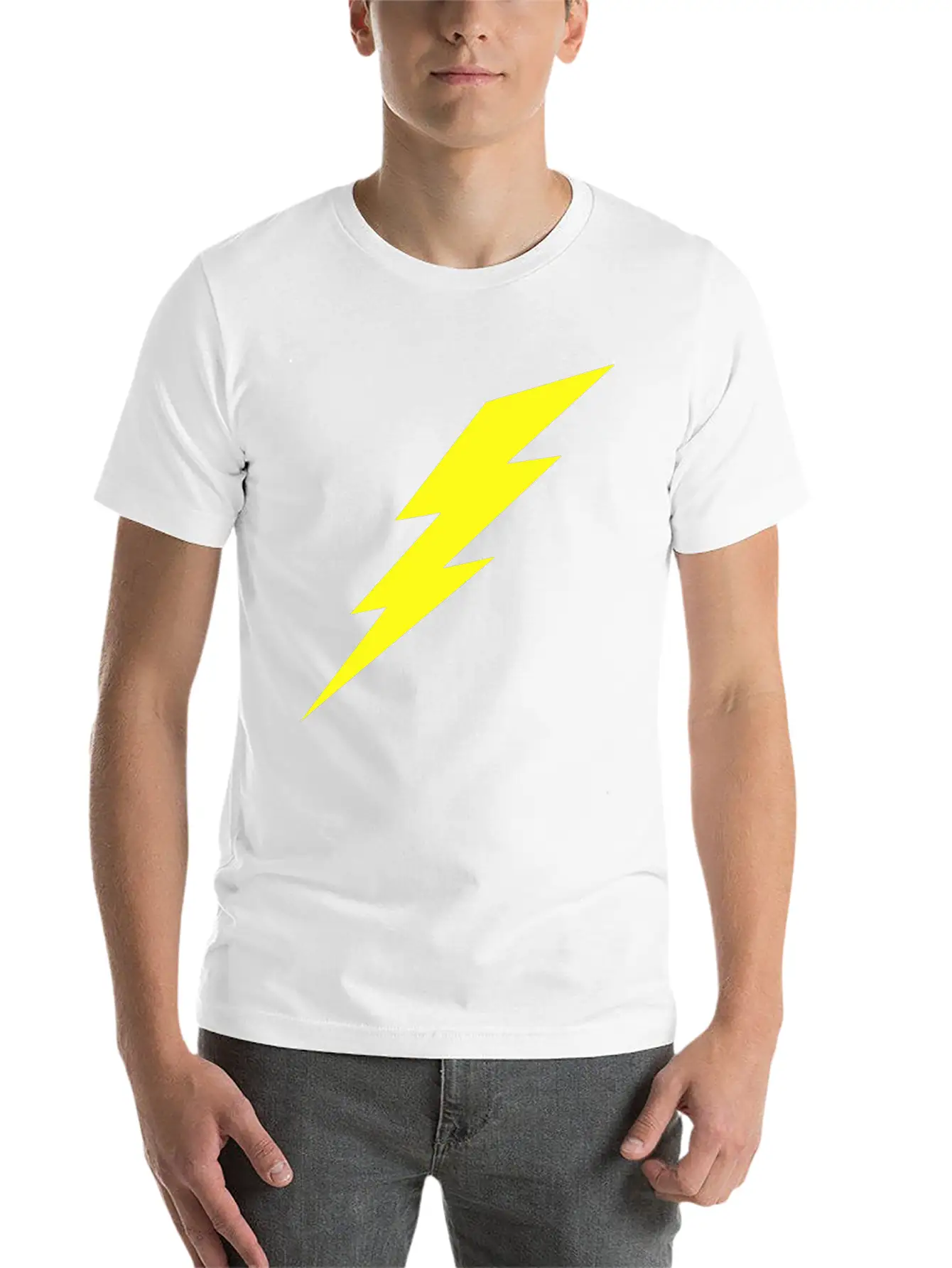 Lightning Bolt Breathable Soft Cotton T-Shirt – Timeless Casual Look
