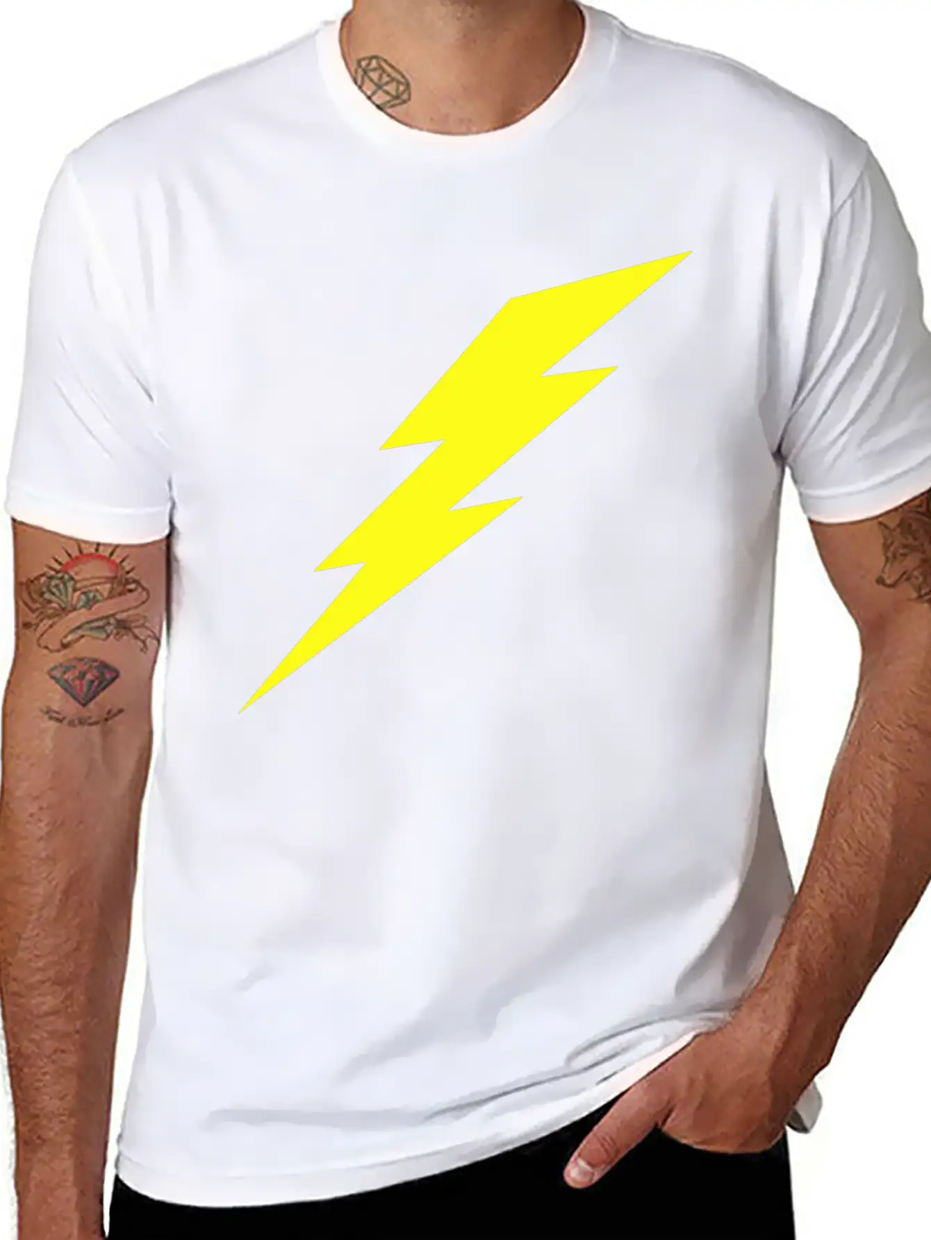Lightning Bolt Breathable Soft Cotton T-Shirt – Timeless Casual Look