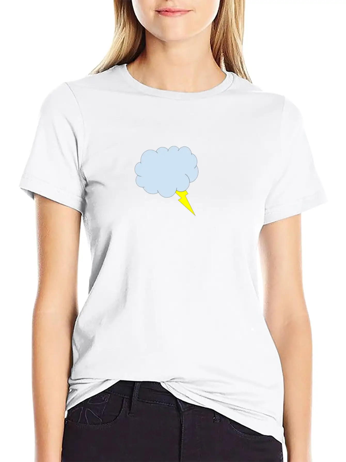 Lightning Cloud Breathable Soft Cotton T-Shirt – Timeless Casual Look