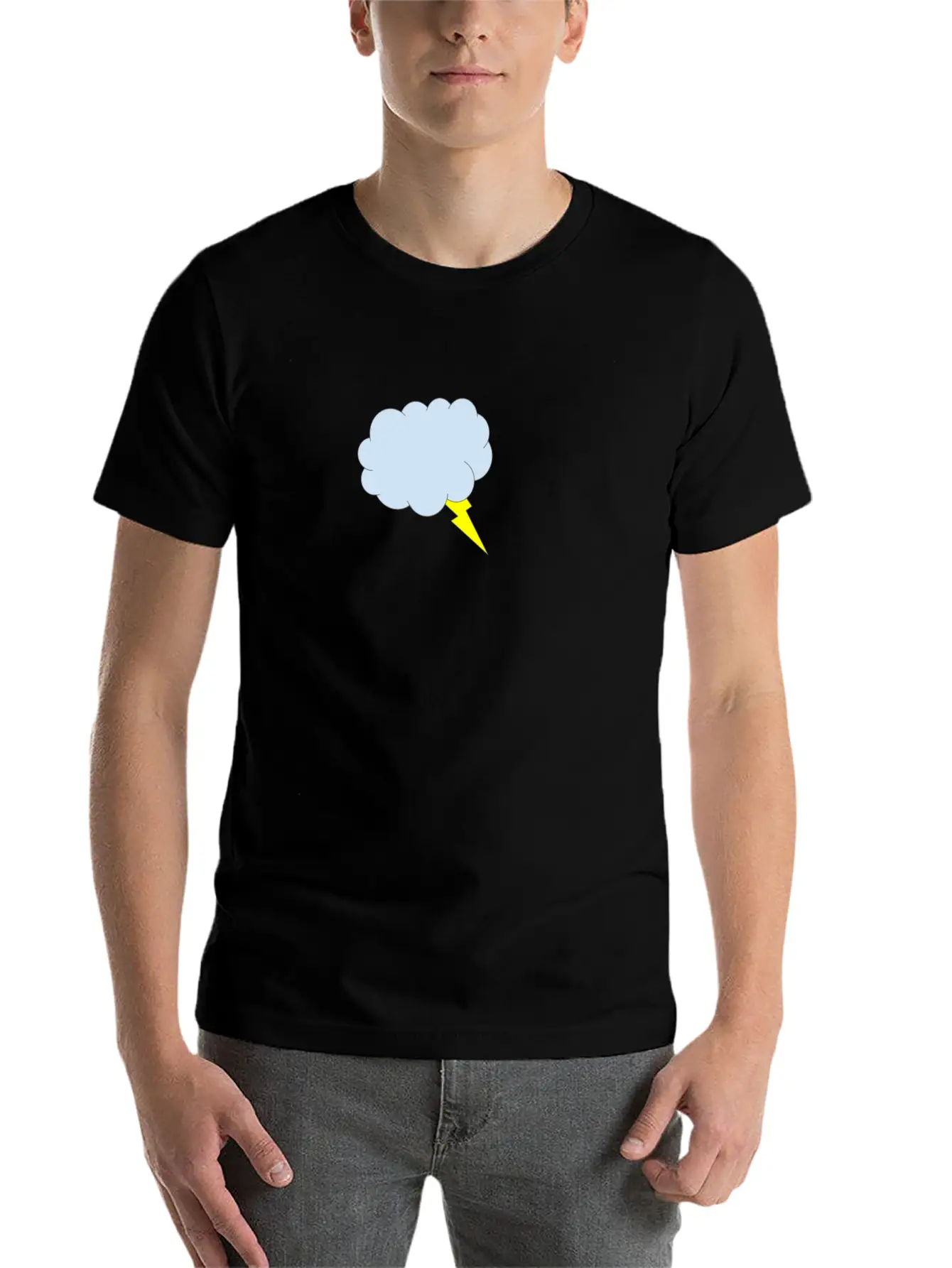 Lightning Cloud Breathable Soft Cotton T-Shirt – Timeless Casual Look