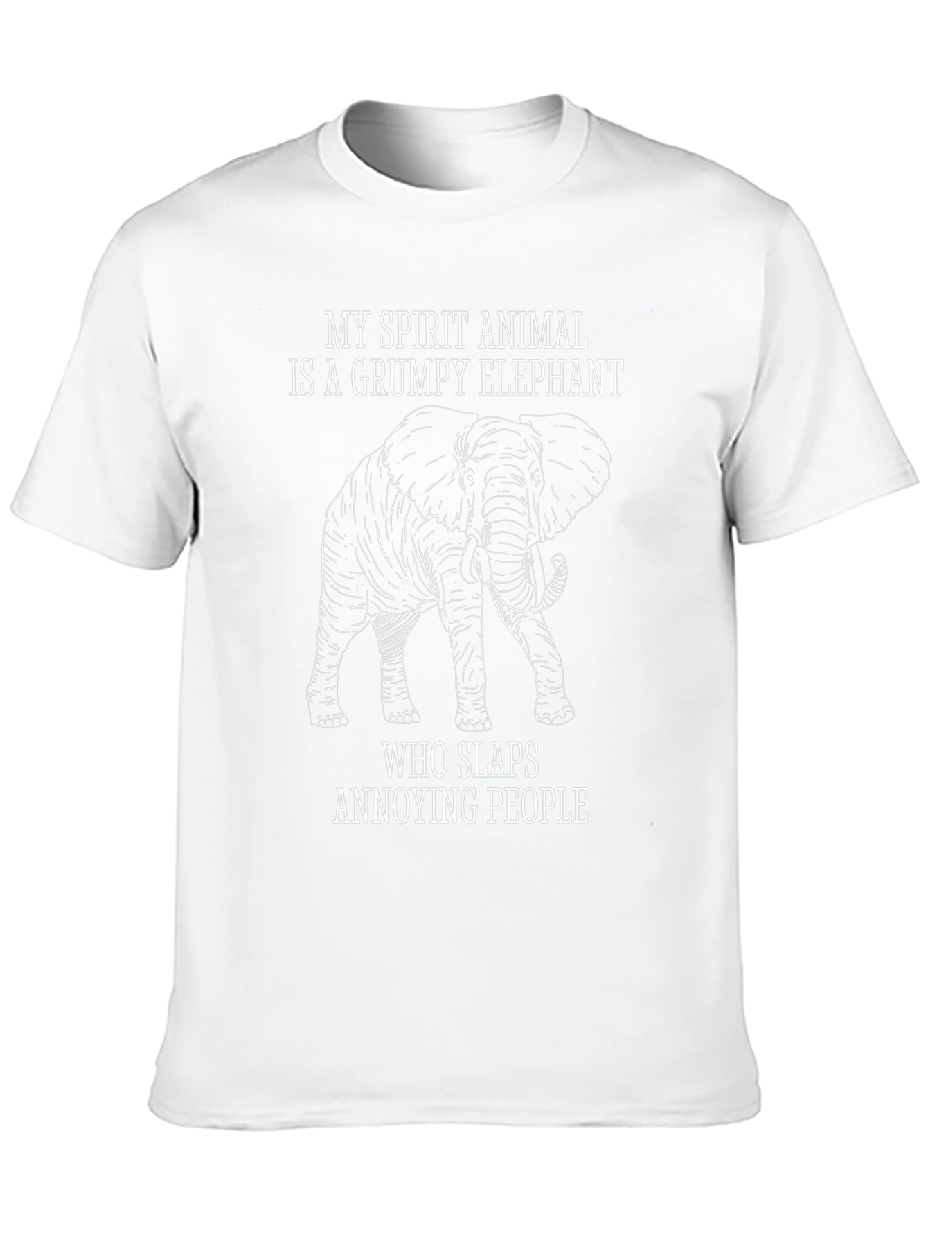 Grumpy Elephant T-Shirt - Slaps Annoying People