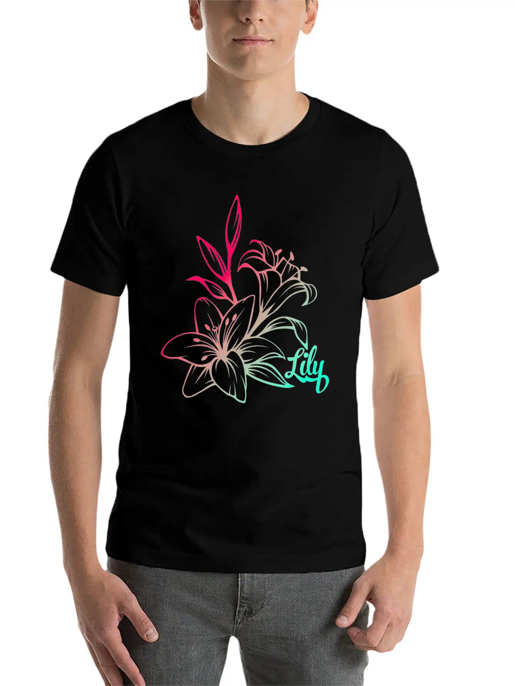 Lilie Blossom Plant Basic Graphic T-Shirt – Daily Comfort In Soft Cotton