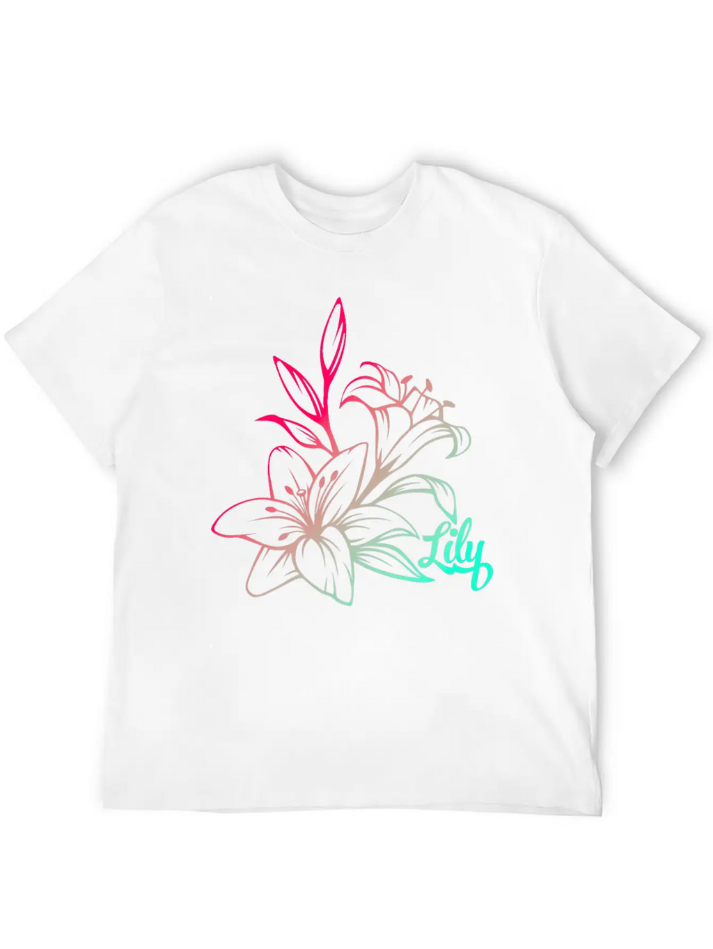 Lilie Blossom Plant Basic Graphic T-Shirt – Daily Comfort In Soft Cotton